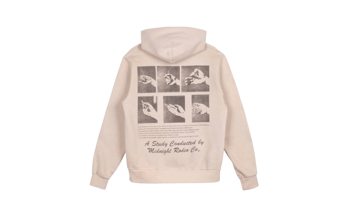 Midnight Rodeo Cigarette Psychology Cream Hoodie