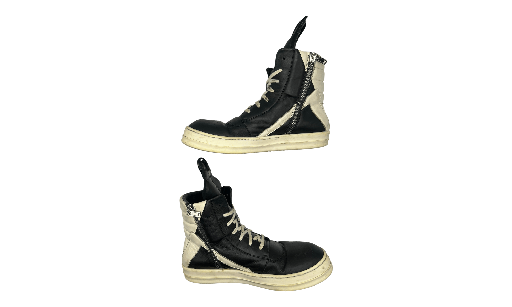 Rick Owens Black Temple Geobasket Sneakers (PreOwned) (No Box)