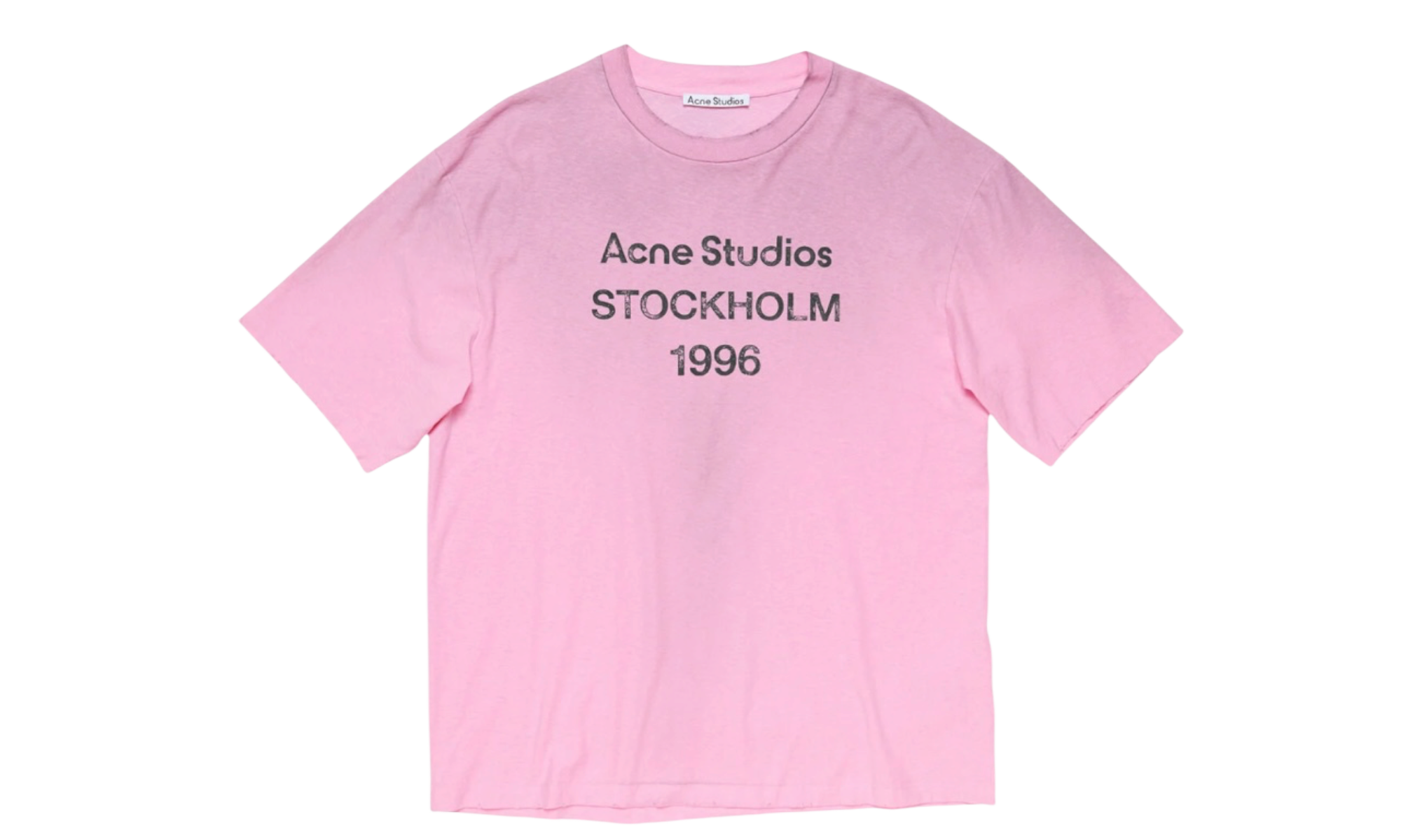 Acne Studios Sprayed Cotton Candy Pink Logo T-Shirt