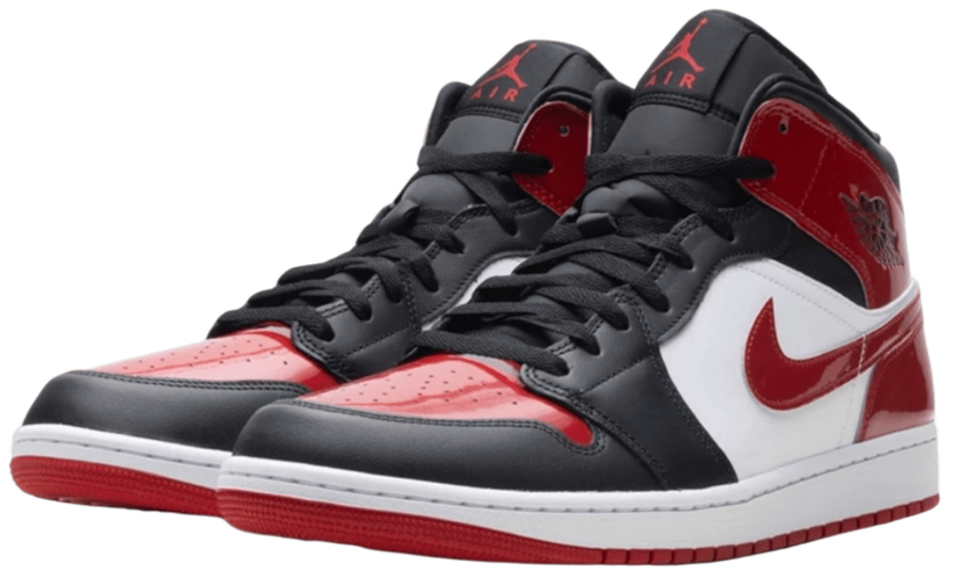 Jordan 1 Mid SE Patent Bred Toe