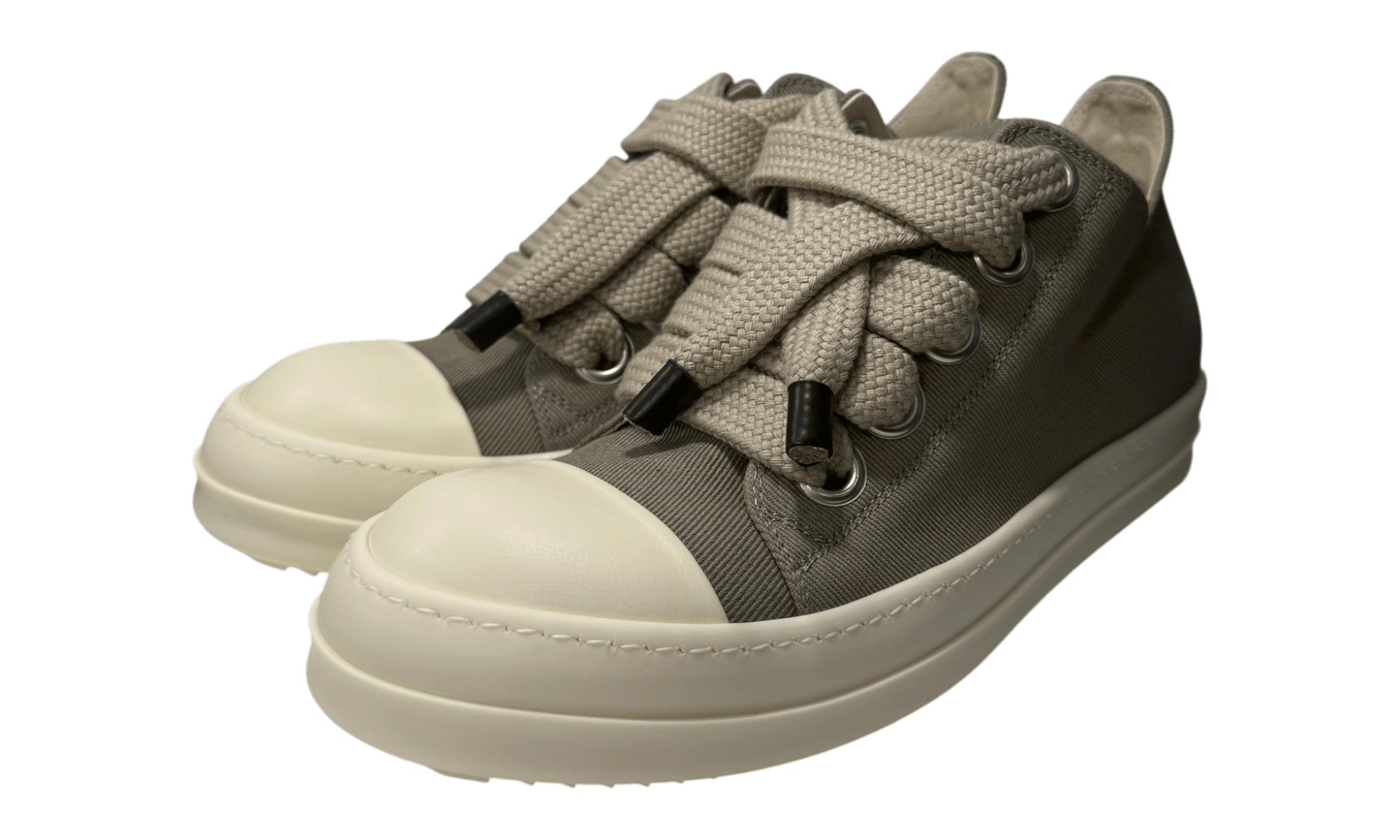 Rick Owens DRKSHDW Jumbolace Low Mineral/Milk Sneakers