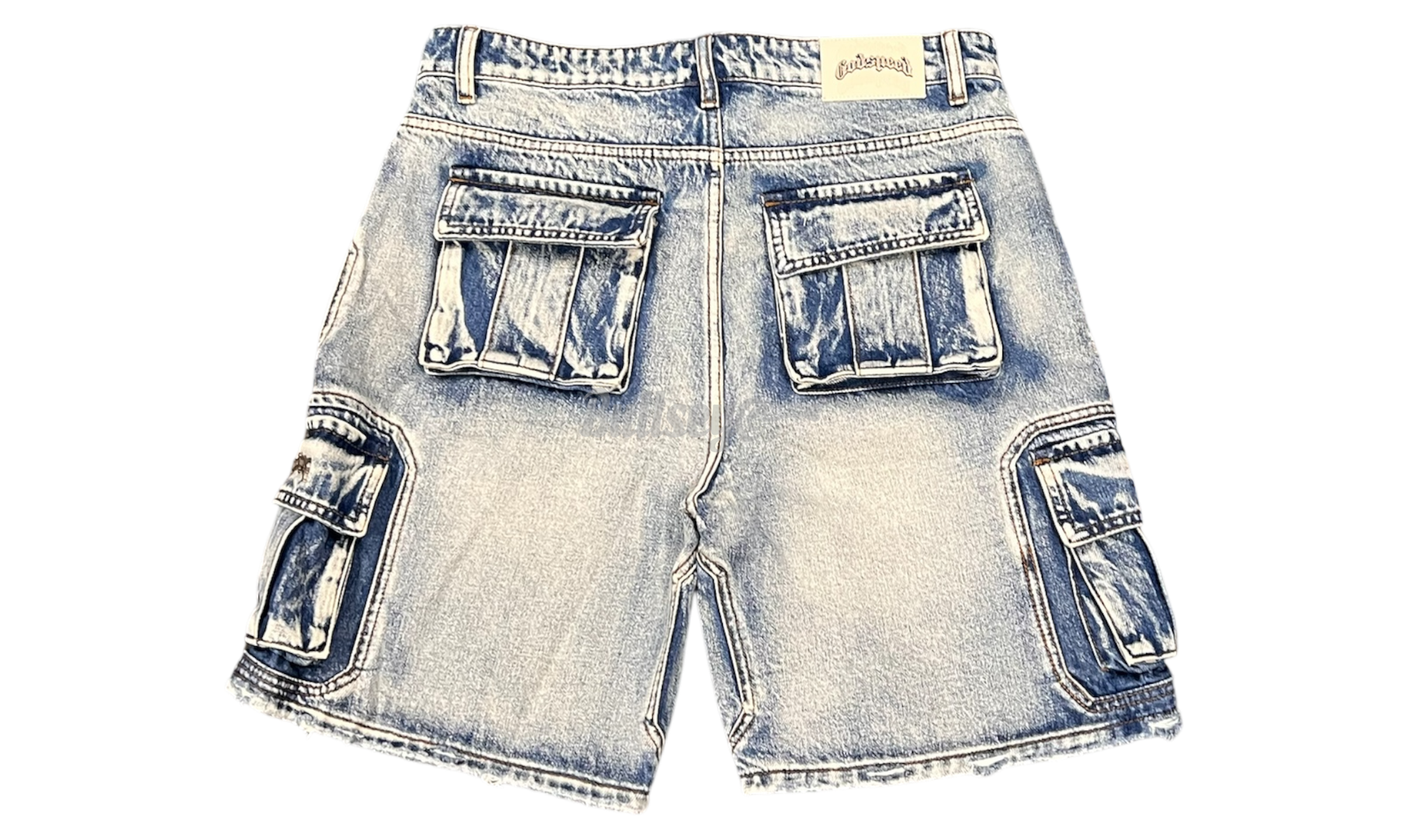 Godspeed Octagon Cargo Denim Blue Shorts