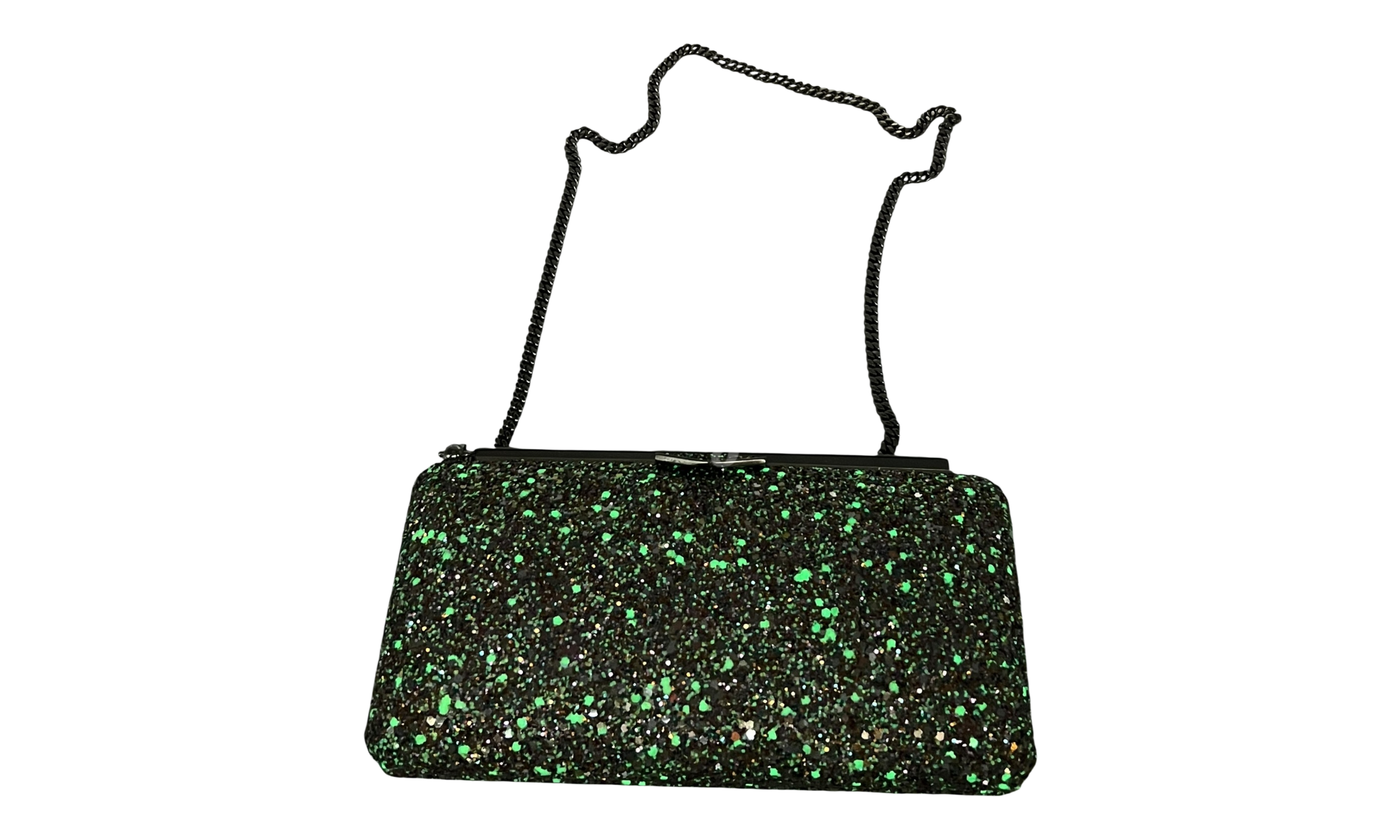 Jimmy Choo Ellipse  Glow-In-The-Dark Glitter Clutch Bag