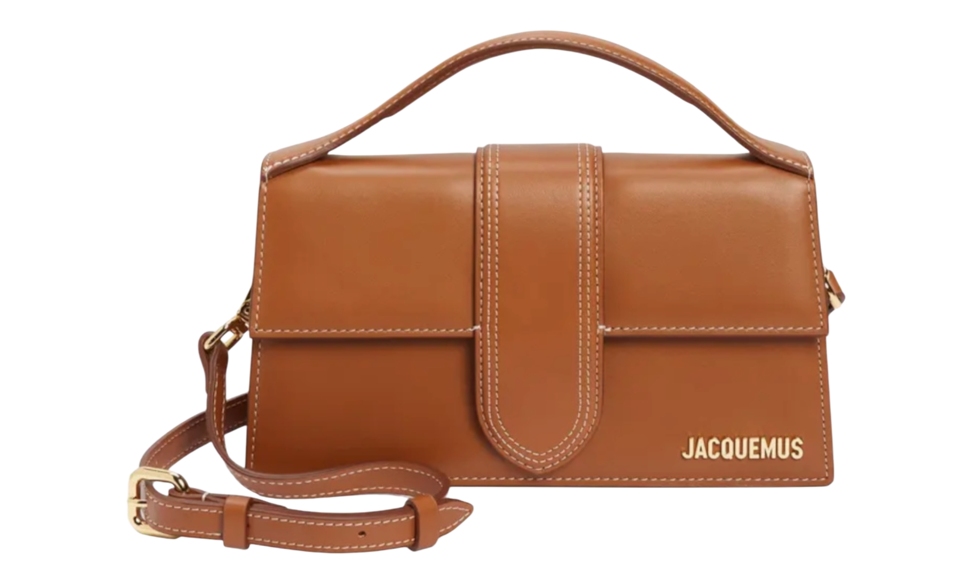 Jacquemus Le Grand Bambino Crossbody Strap Light Brown Handbag