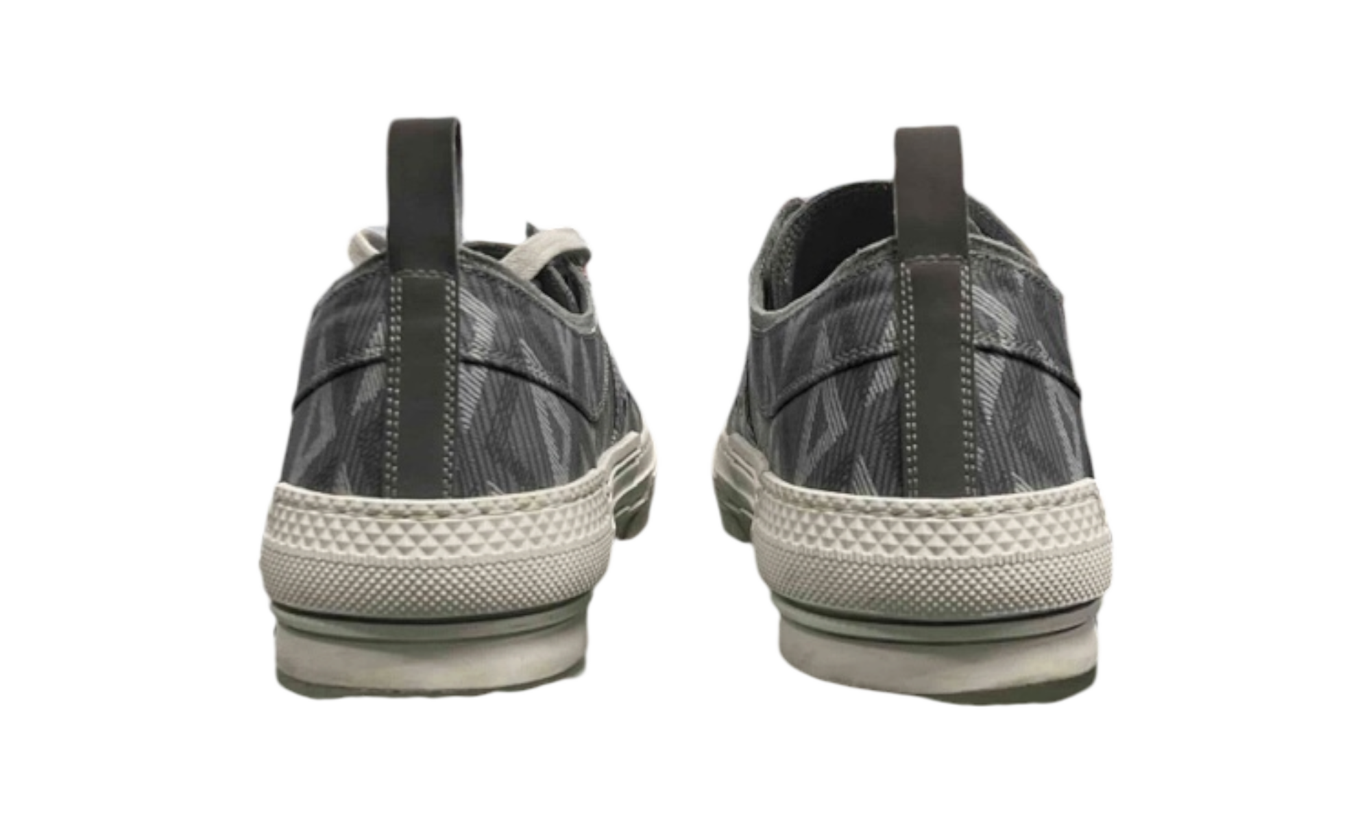 Dior B23 Low Top Gray CD Diamond Sneakers (PreOwned)