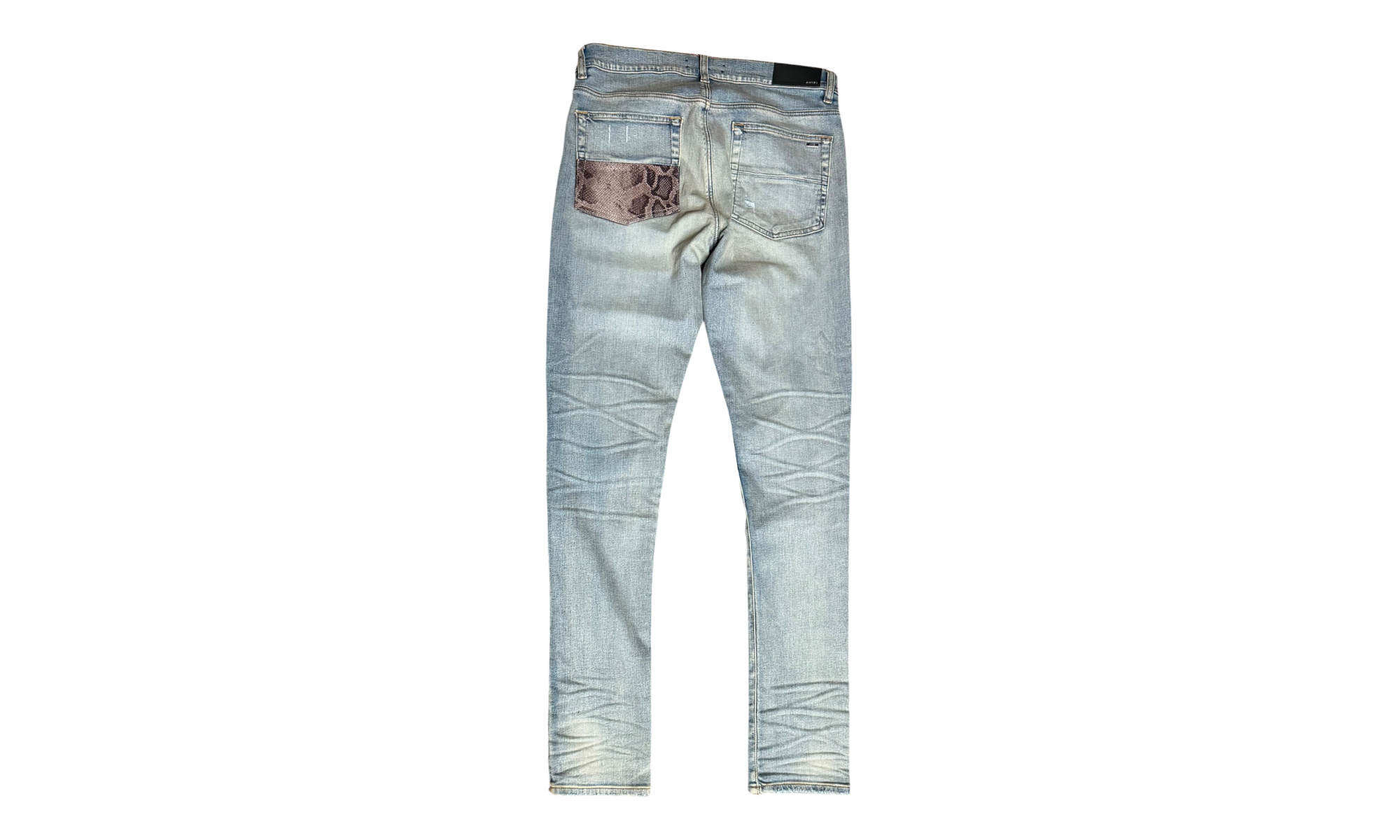 Amiri Snakeskin MX1 Blue Indigo Jeans