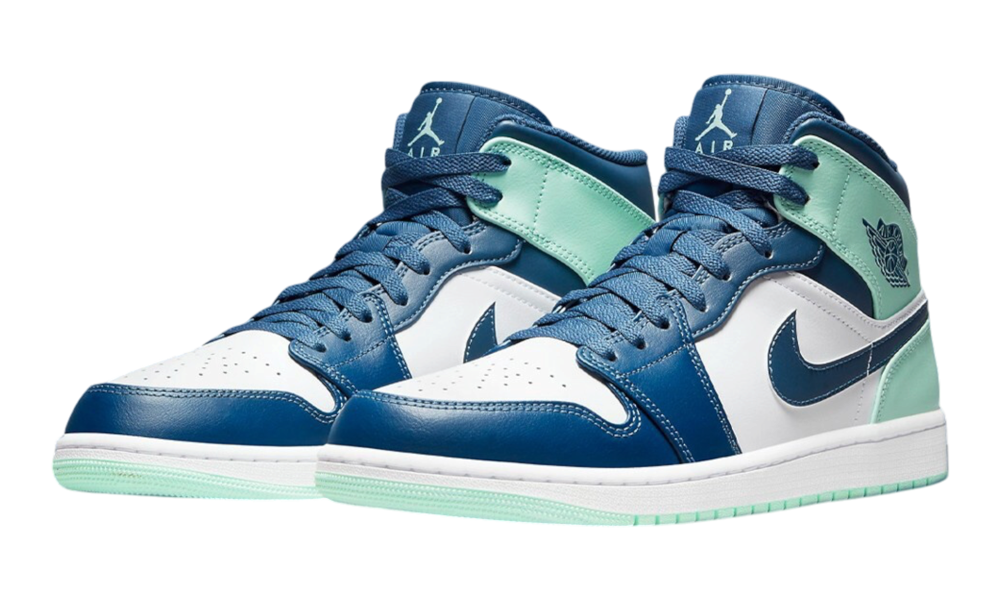 Jordan 1 Mid Mystic Navy Mint Foam (No Box)