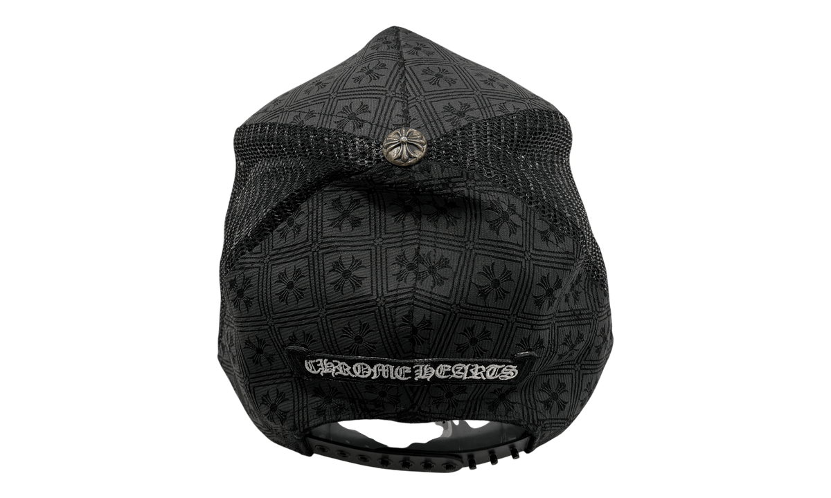 Chrome Hearts Triple Cross Cemetery Trucker Hat Black 