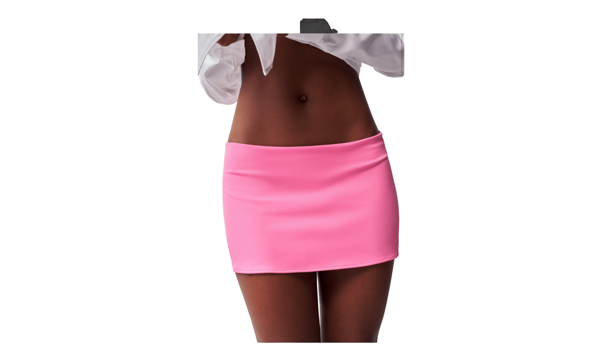 Guizio Micro Mini Stretch Skirt Sweet Pink