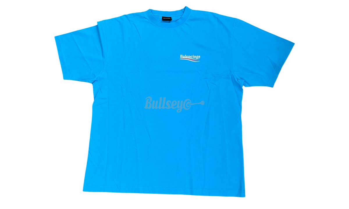 Balenciaga Political Campaign Logo Light Blue T-Shirt
