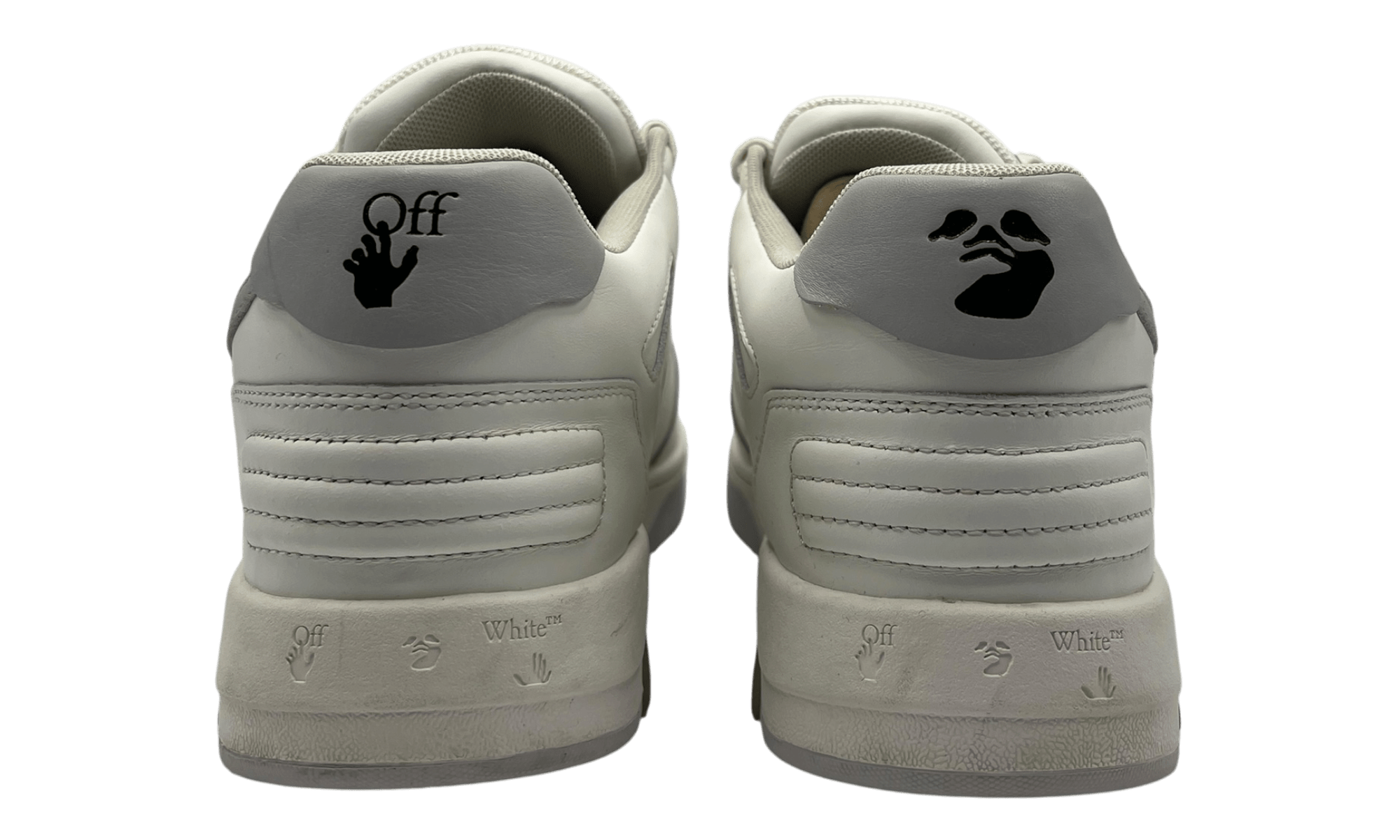 OFF-WHITE Out Of Office OOO Low Tops Grey White (2022) (PreOwned)