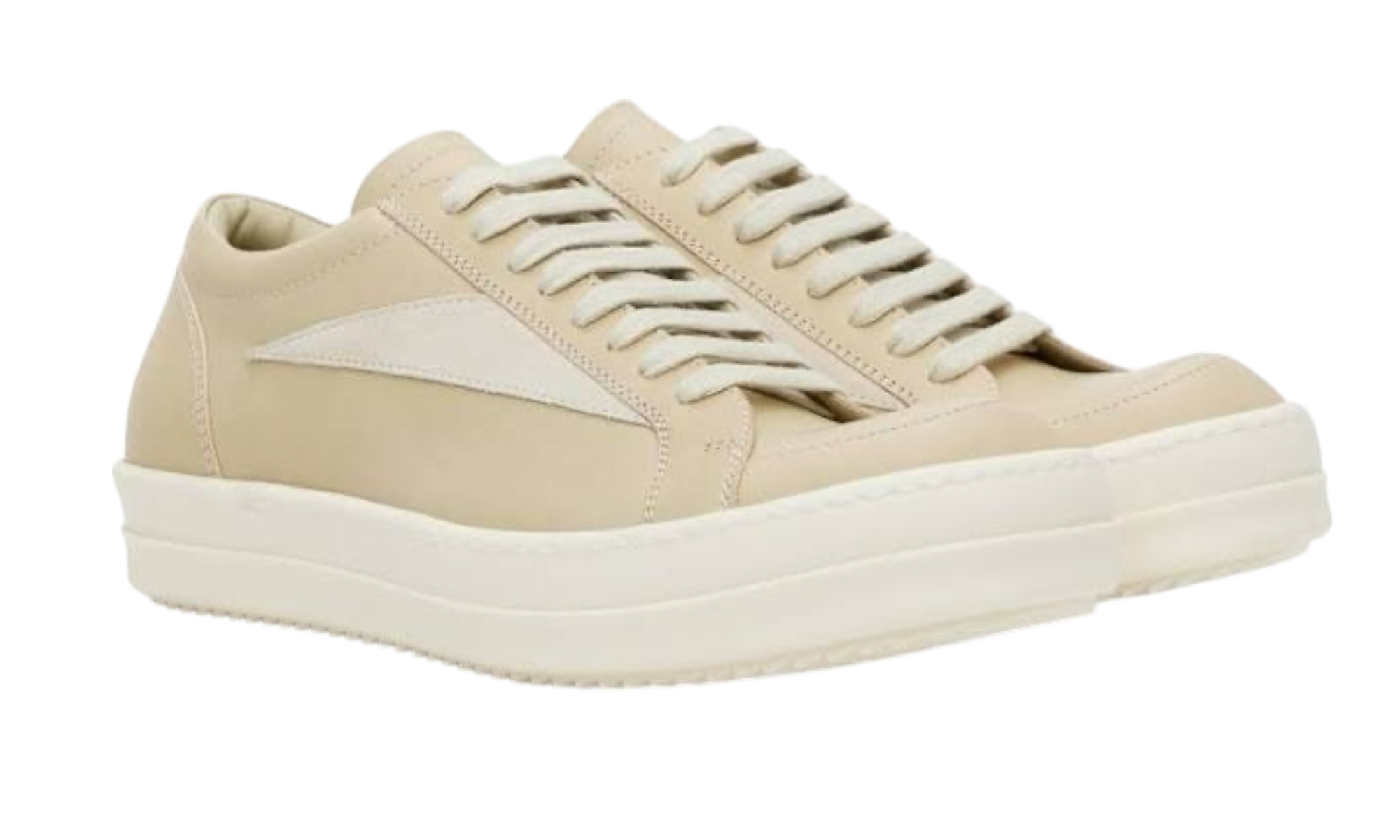 Rick Owens Vintage Low Parchment/Milk Sneakers