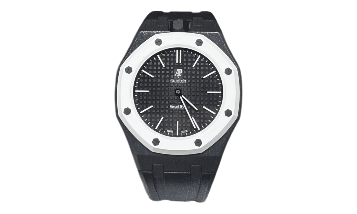 Swatch x Audemars Piguet AP Bioceramic Royal Pop Ocho Negro on Black Rubber Band