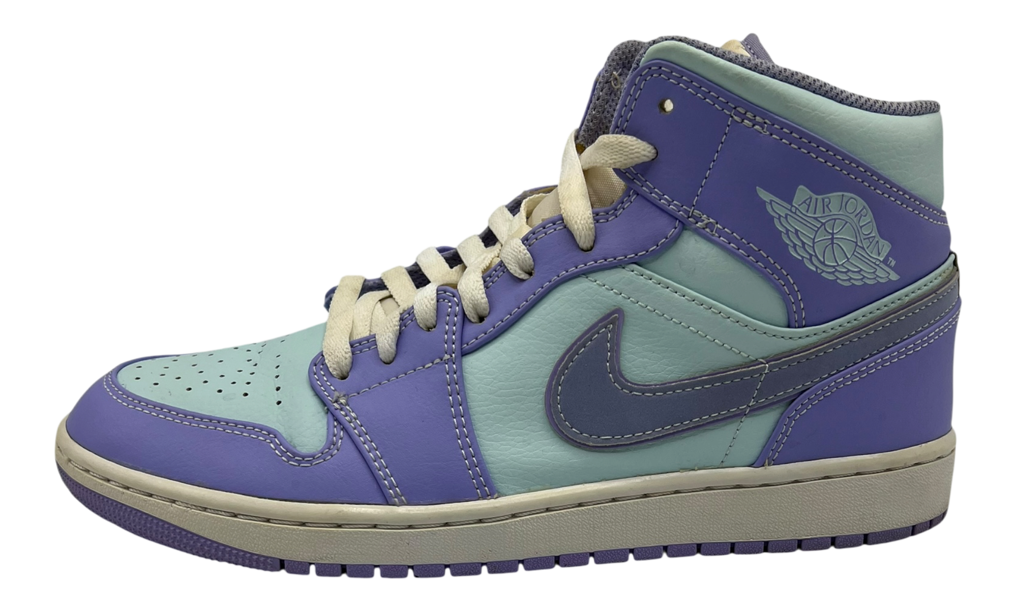 Jordan 1 Mid Purple Aqua (PreOwned) (No Box)