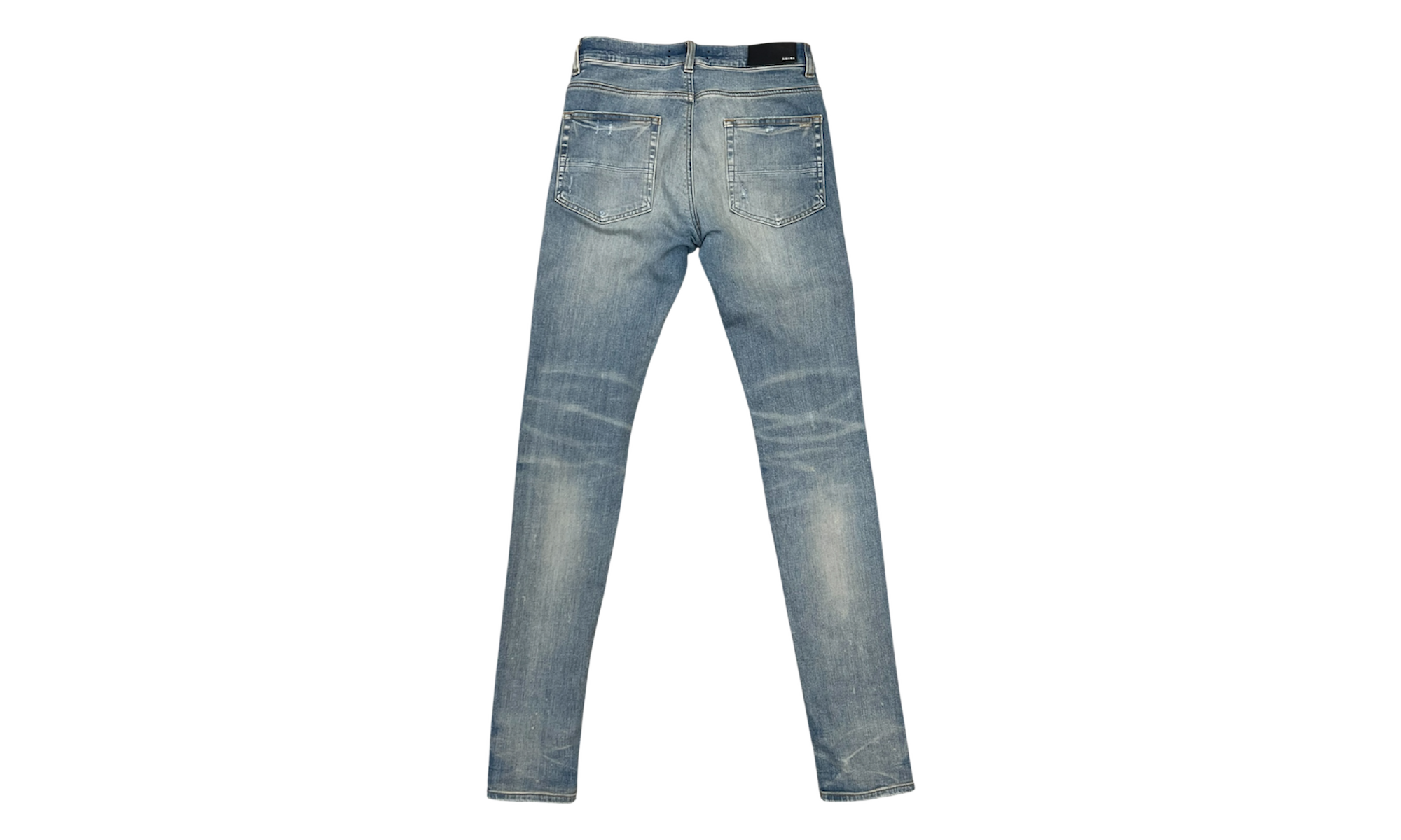 Amiri Black Bandana Patch MX1 (Preowned)Distressed Jeans