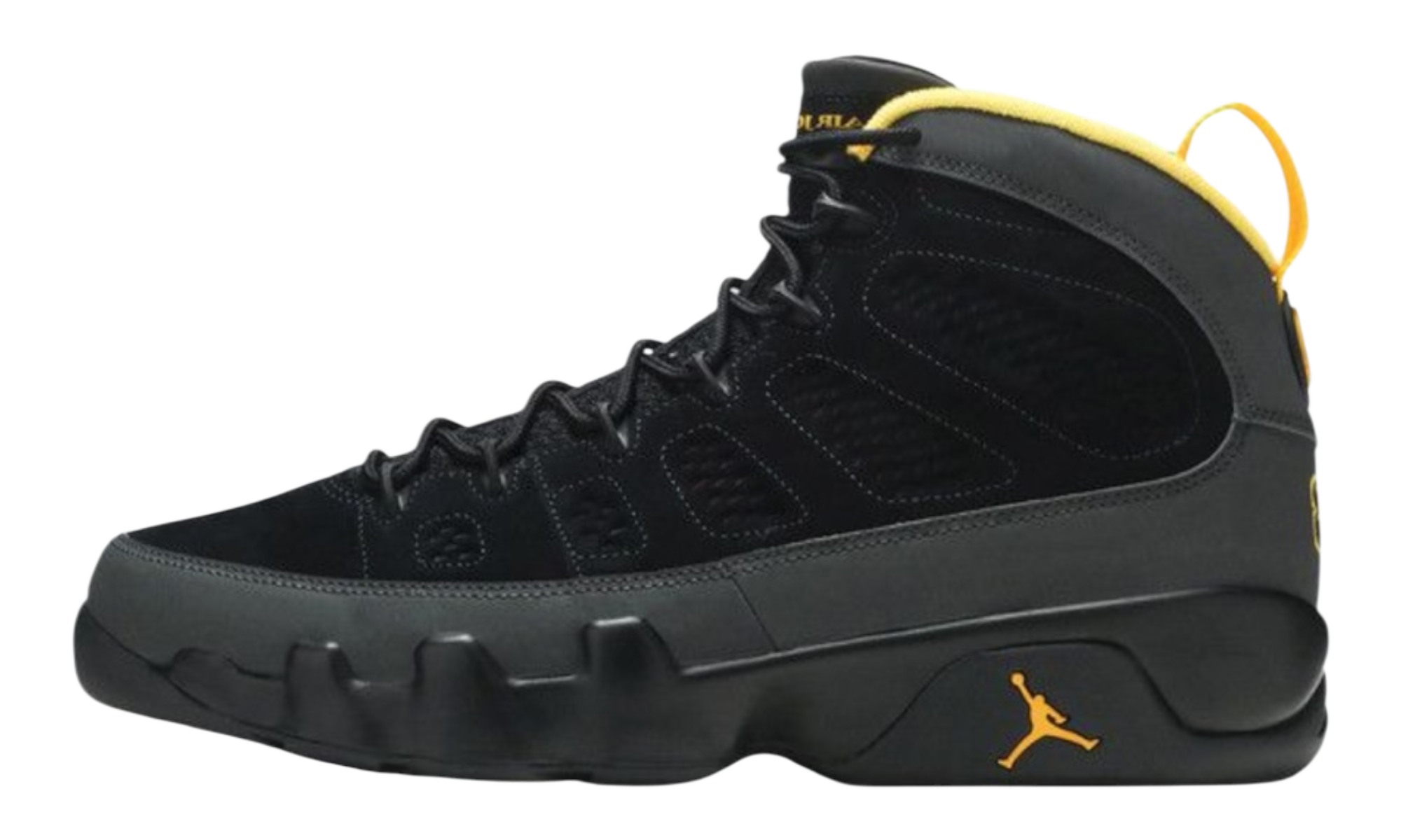 Air Jordan 9 Retro "Dark Charcoal University Gold"