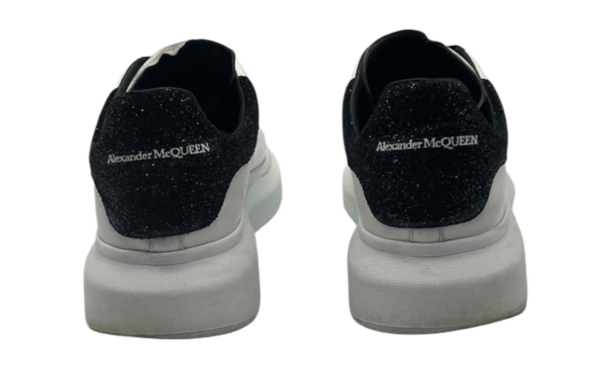 Alexander McQueen Oversized Sneaker "White Black Crystal" (PreOwned) (No Box)