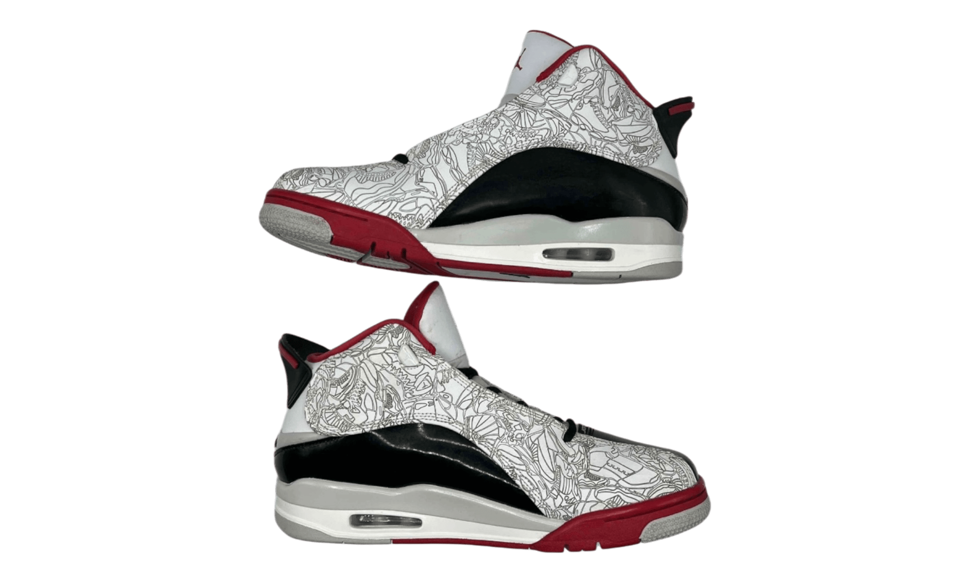 Jordan Dub Zero White Varsity Red (PreOwned)