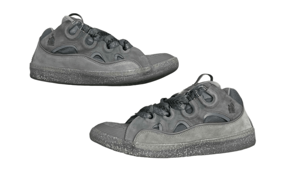 Lanvin Leather Curb Speckled Effect Light Grey (PreOwned)