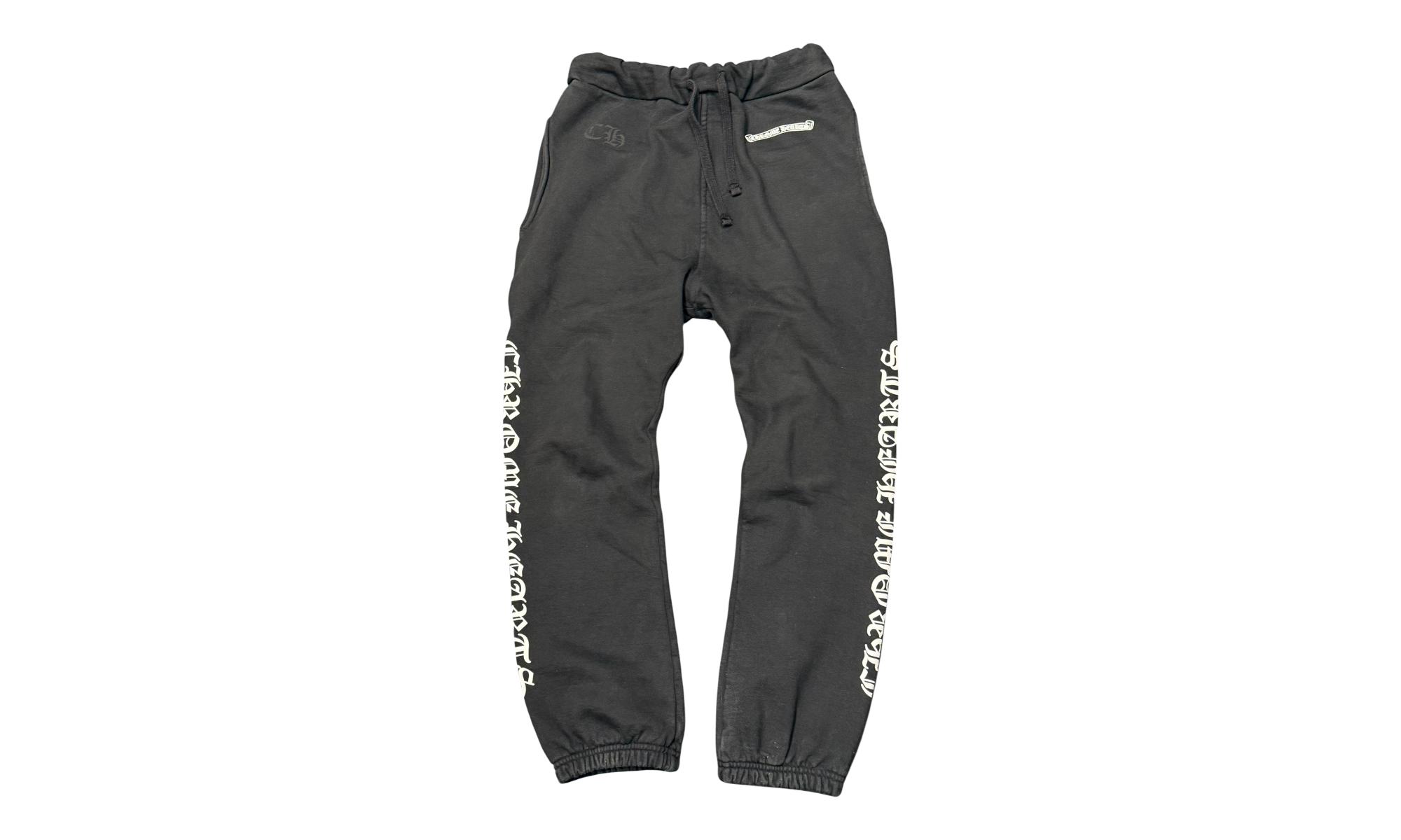 Chrome Hearts Scroll Logo Black Sweatpants (PreOwned)