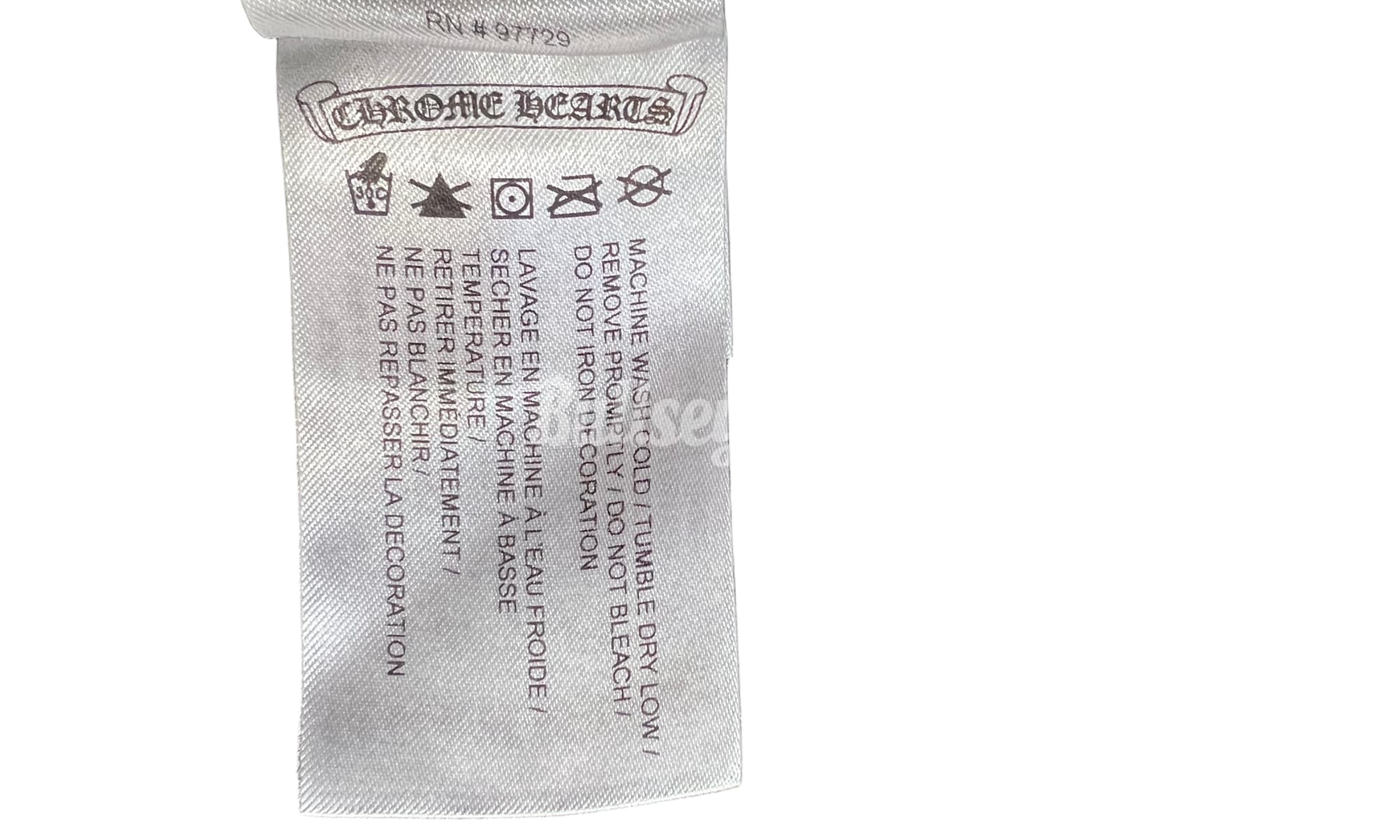 Chrome Hearts Neck Letters Black/White T-Shirt (PreOwned)