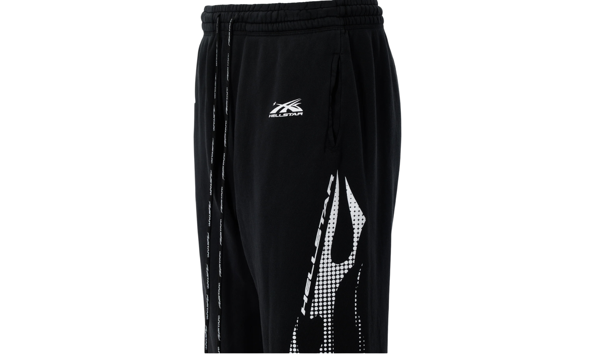 Hellstar Gradient Flame 3/4 Black Shorts