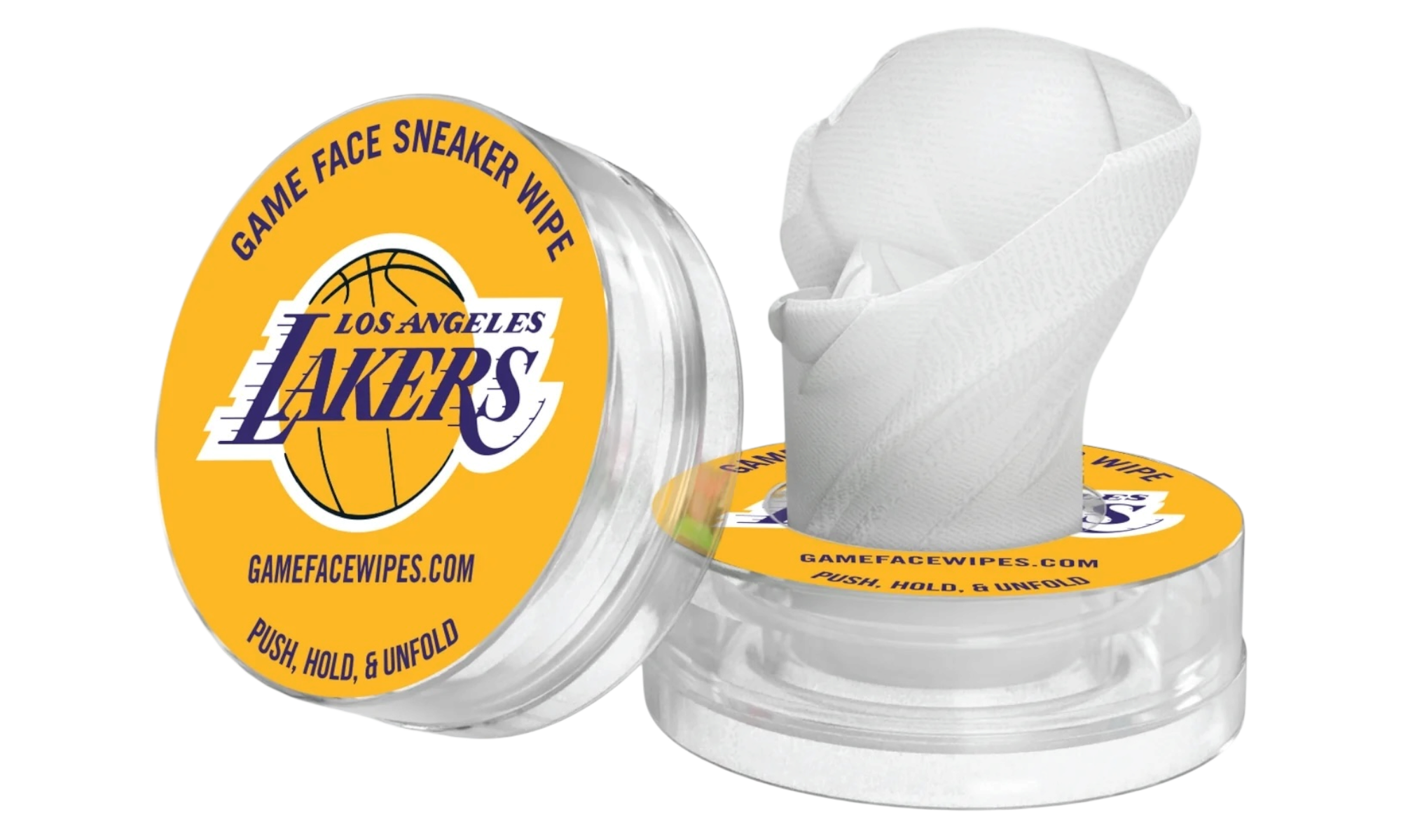 Game Face Kicks On-The-Go Sneaker Cleaning Wipes Lakers