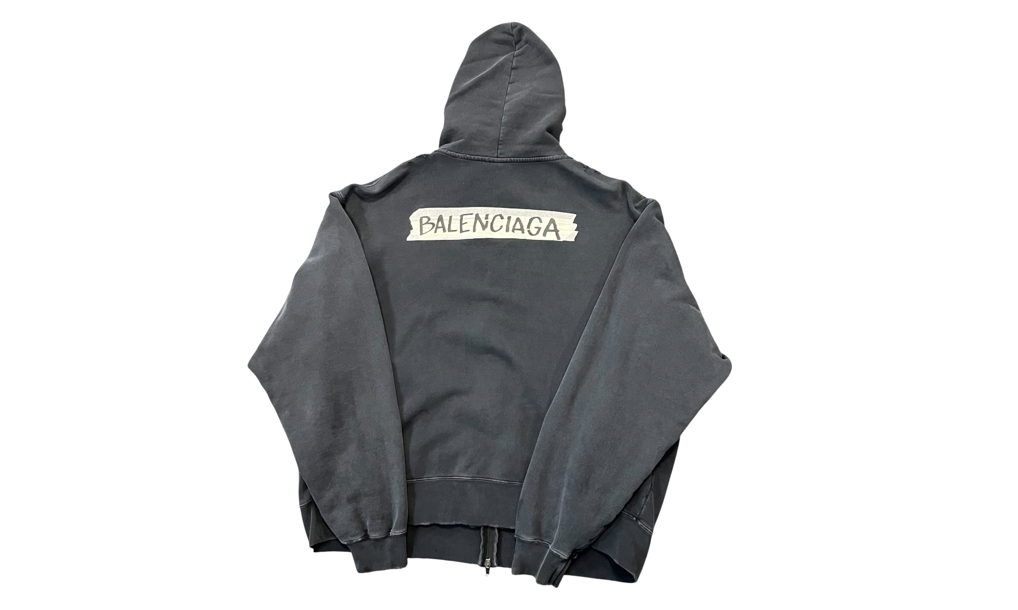 Balenciaga Masking Tape Black Zip Up (PreOwned)