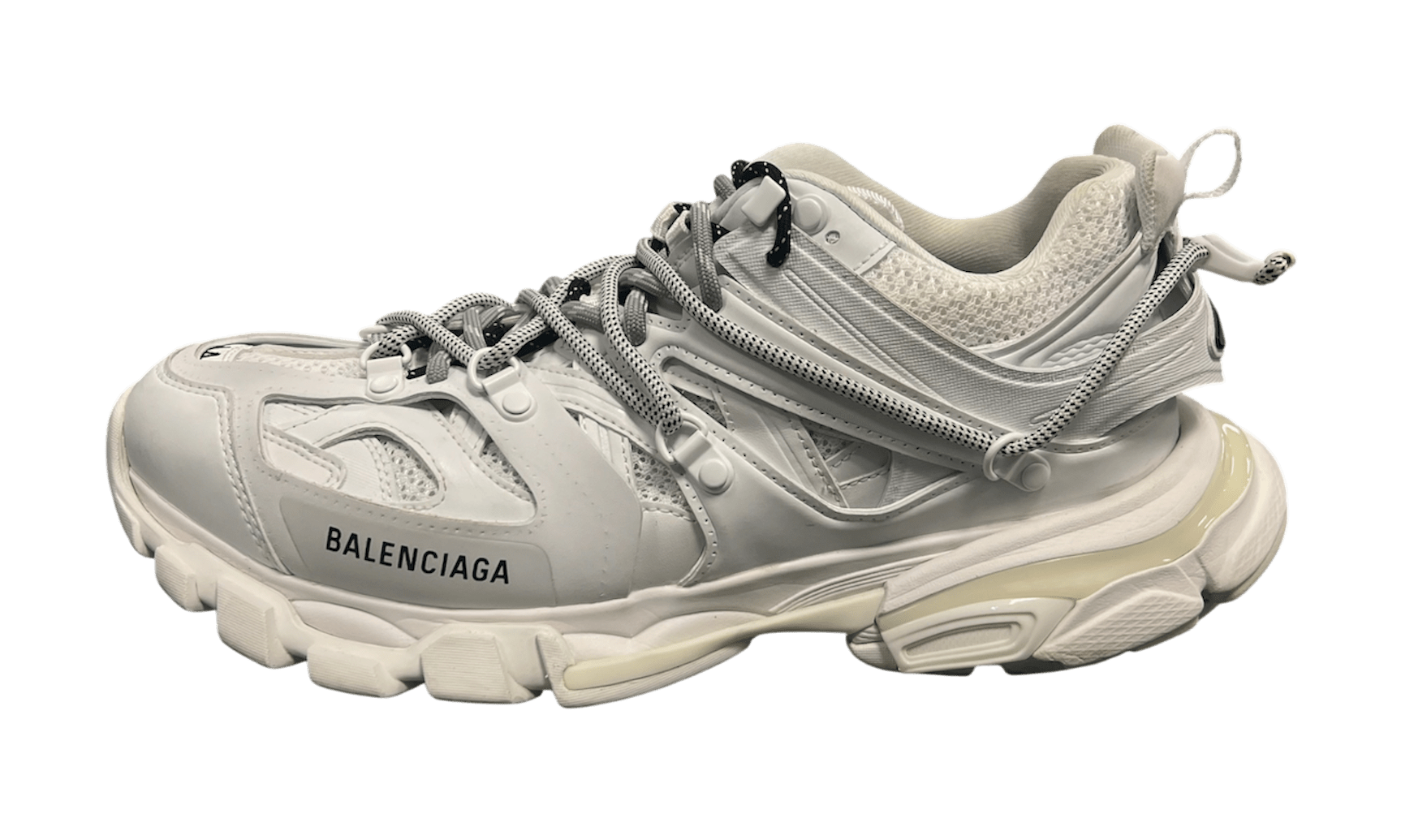 Balenciaga All White Tracks Sneakers (Preowned)
