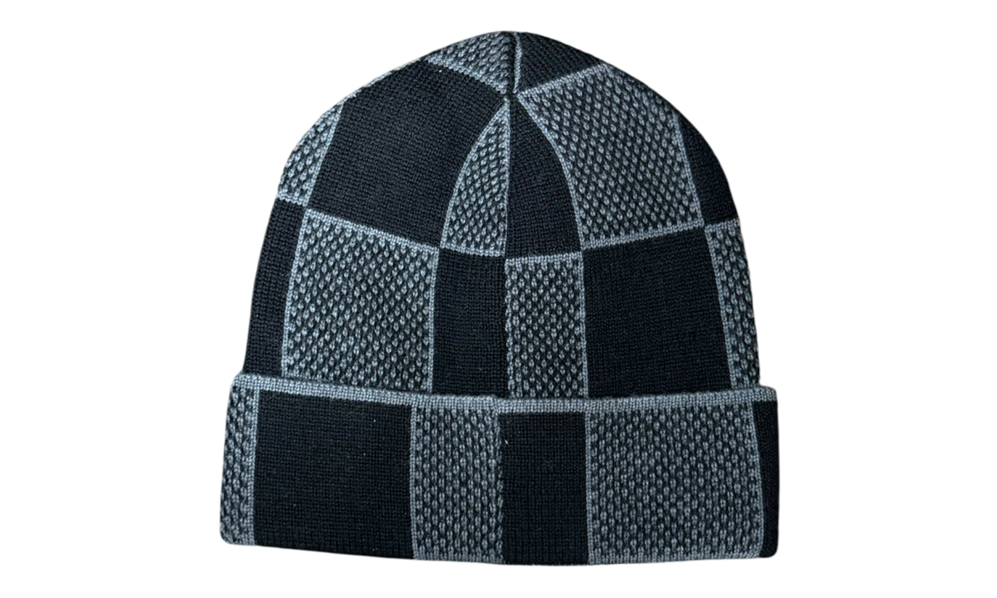 Louis Vuitton Damier Heritage Black/Grey Beanie (PreOwned)