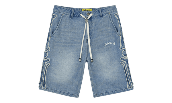 Godspeed Femur Frayed Denim Blue Shorts