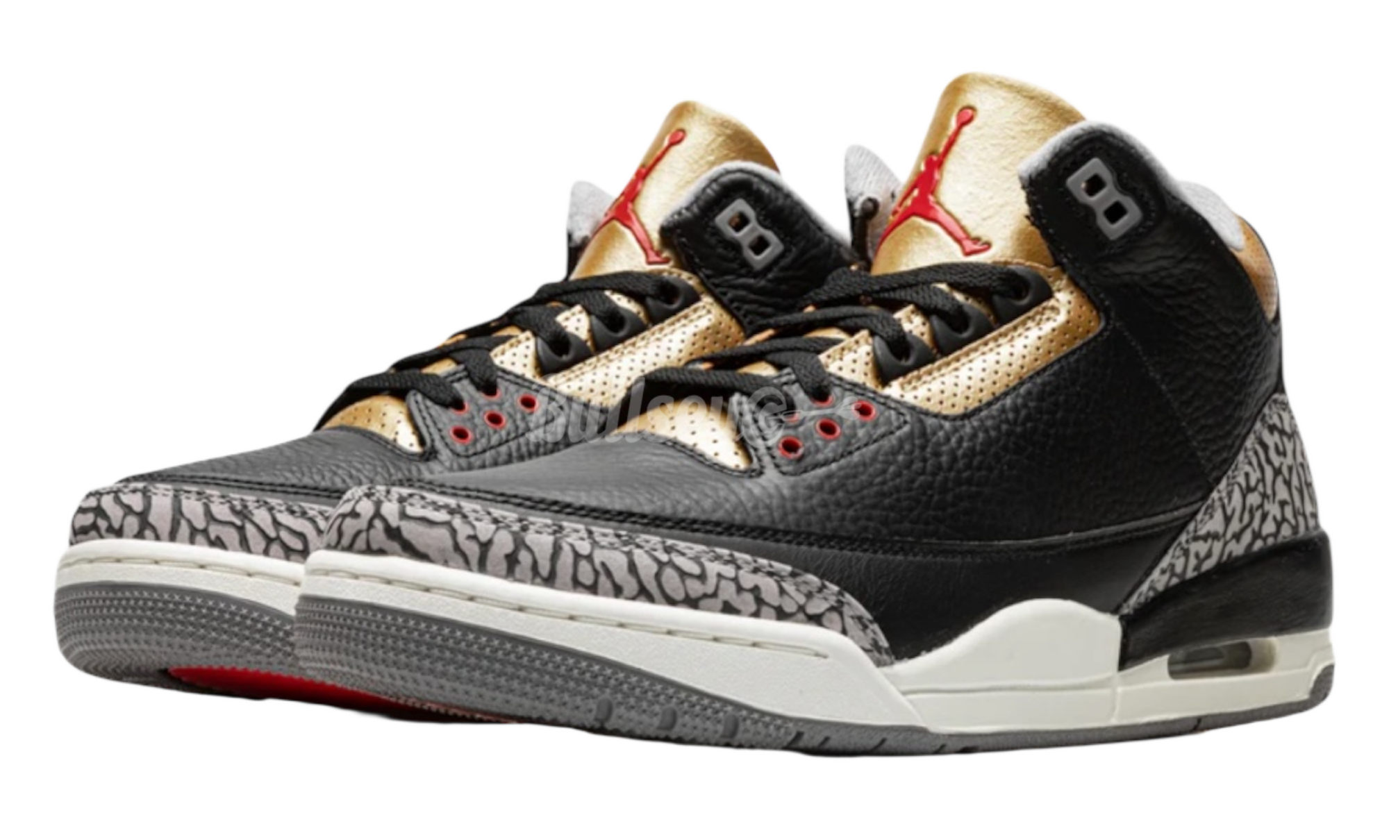 Jordan 3 Retro Black Cement Gold (Women's)