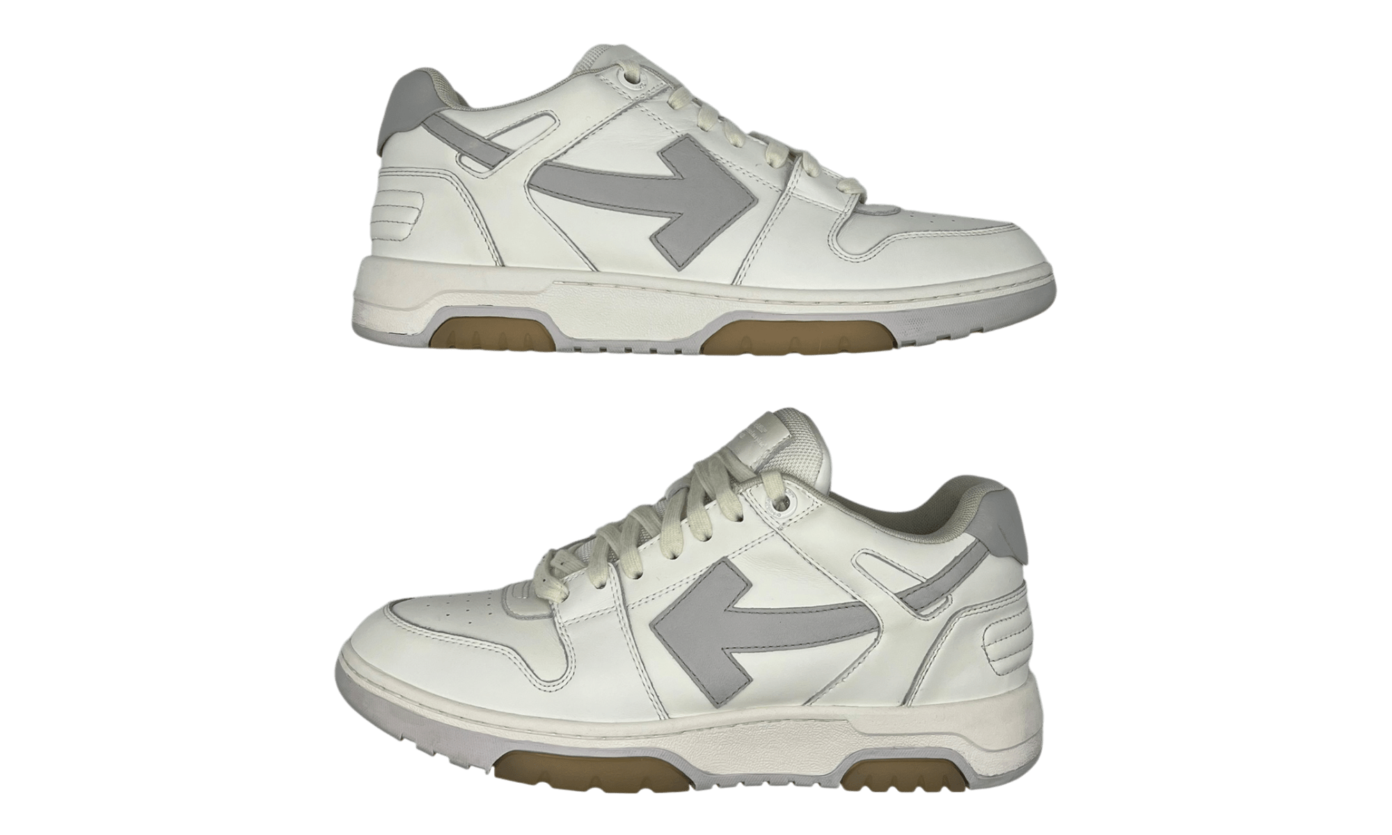 OFF-WHITE Out Of Office OOO Low Tops Grey White (2022) (PreOwned)