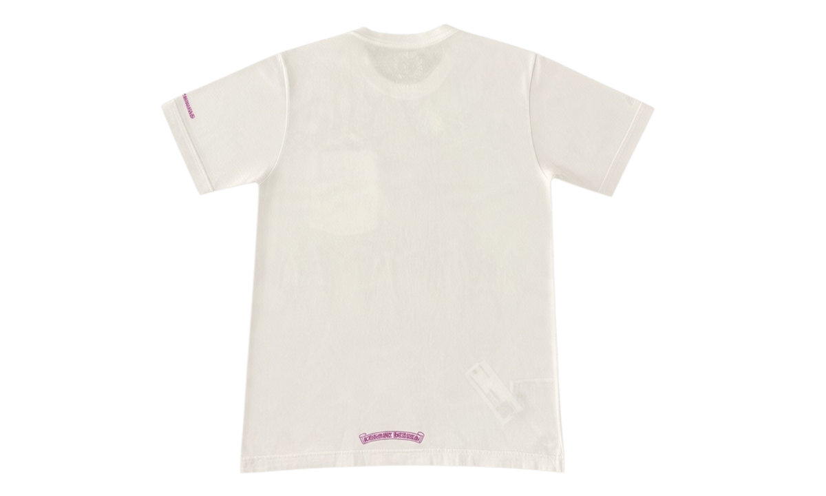 Chrome Hearts Purple Neck Letter White T-Shirt