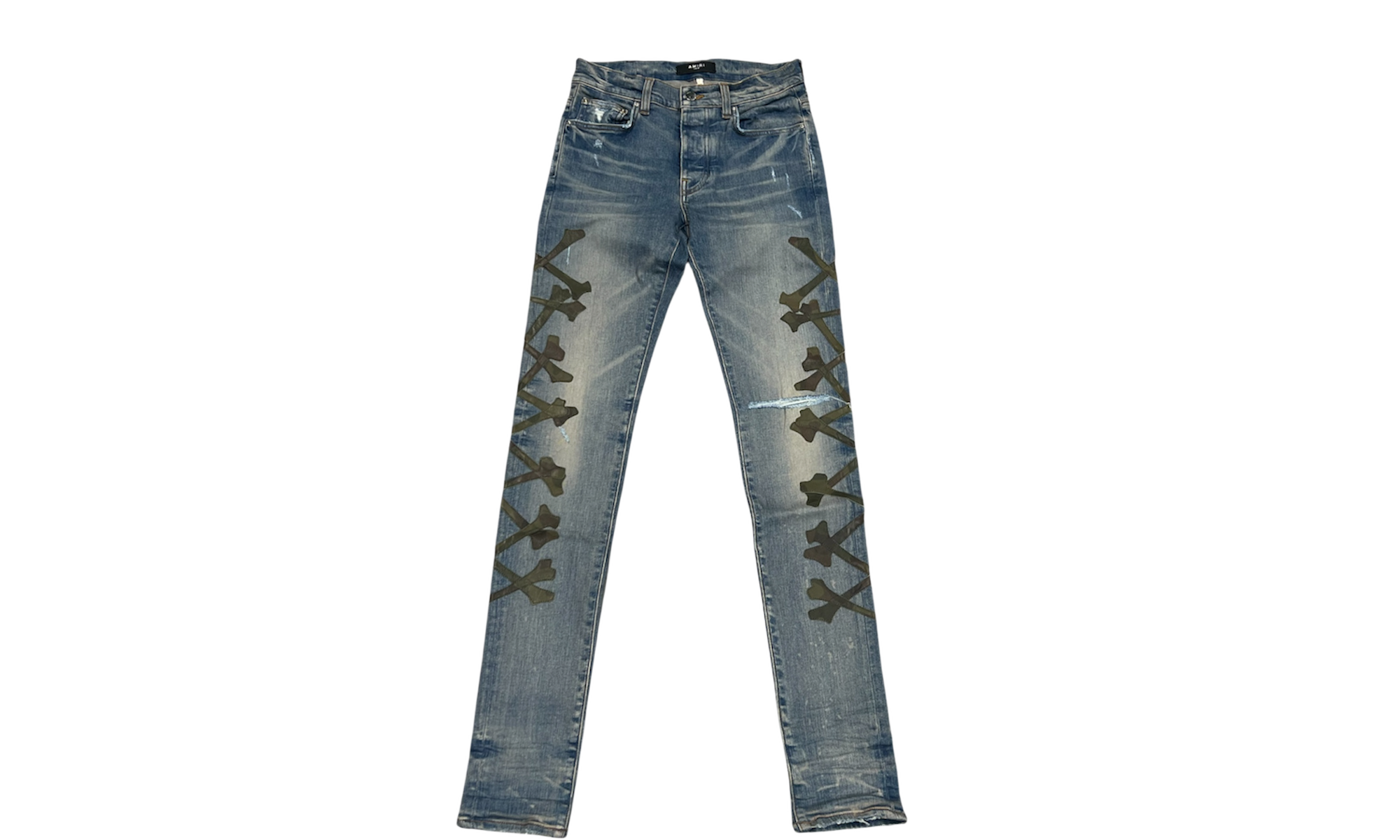 AMIRI Clay Indigo Camo Bone Jeans