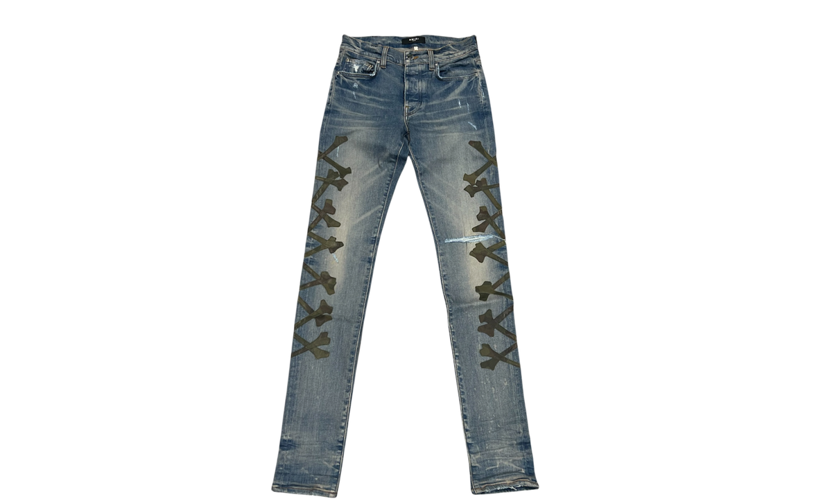 AMIRI Clay Indigo Camo Bone Jeans