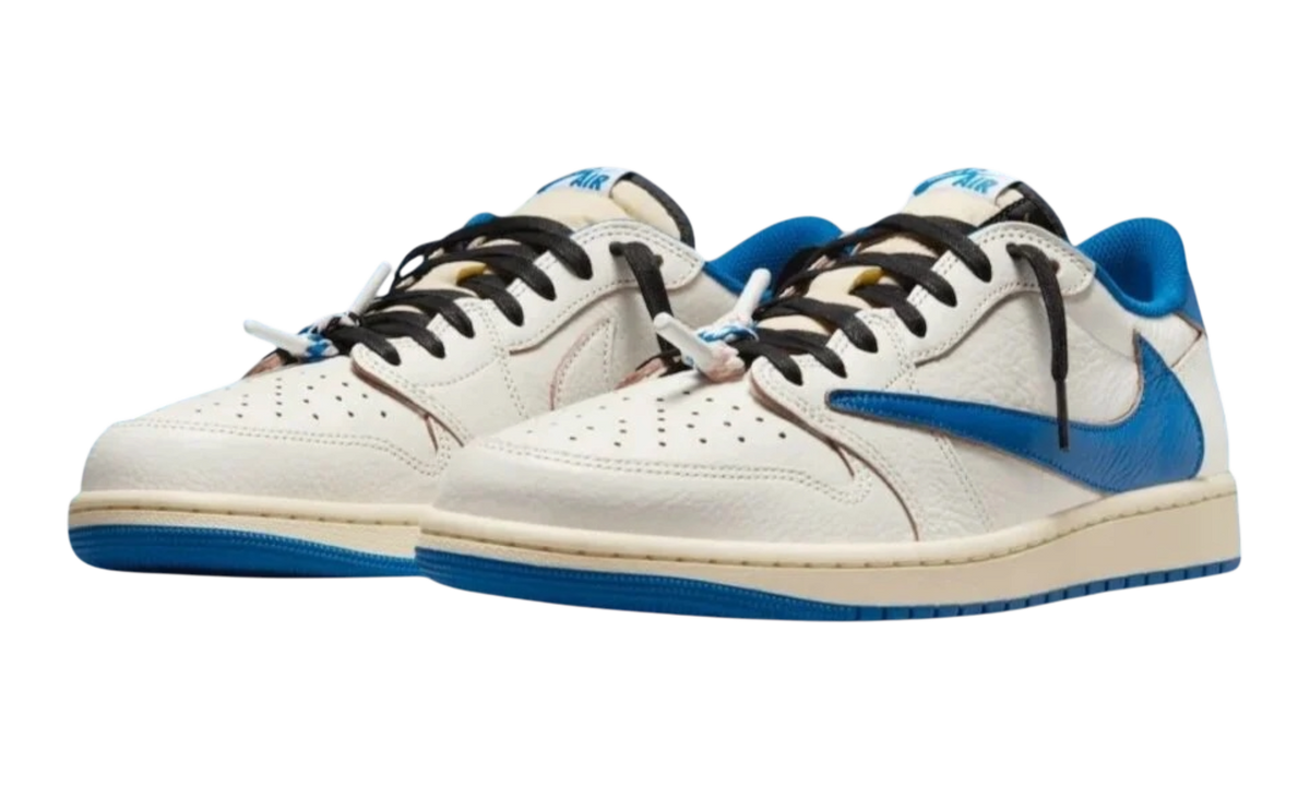Jordan 1 Retro Low OG SP Fragment x Travis Scott Sail Military Blue