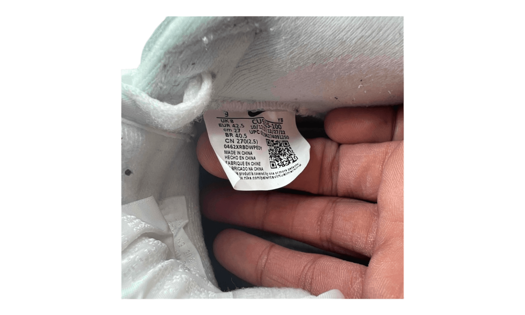 Nike Air Force 1 "Supreme" White (PreOwned)