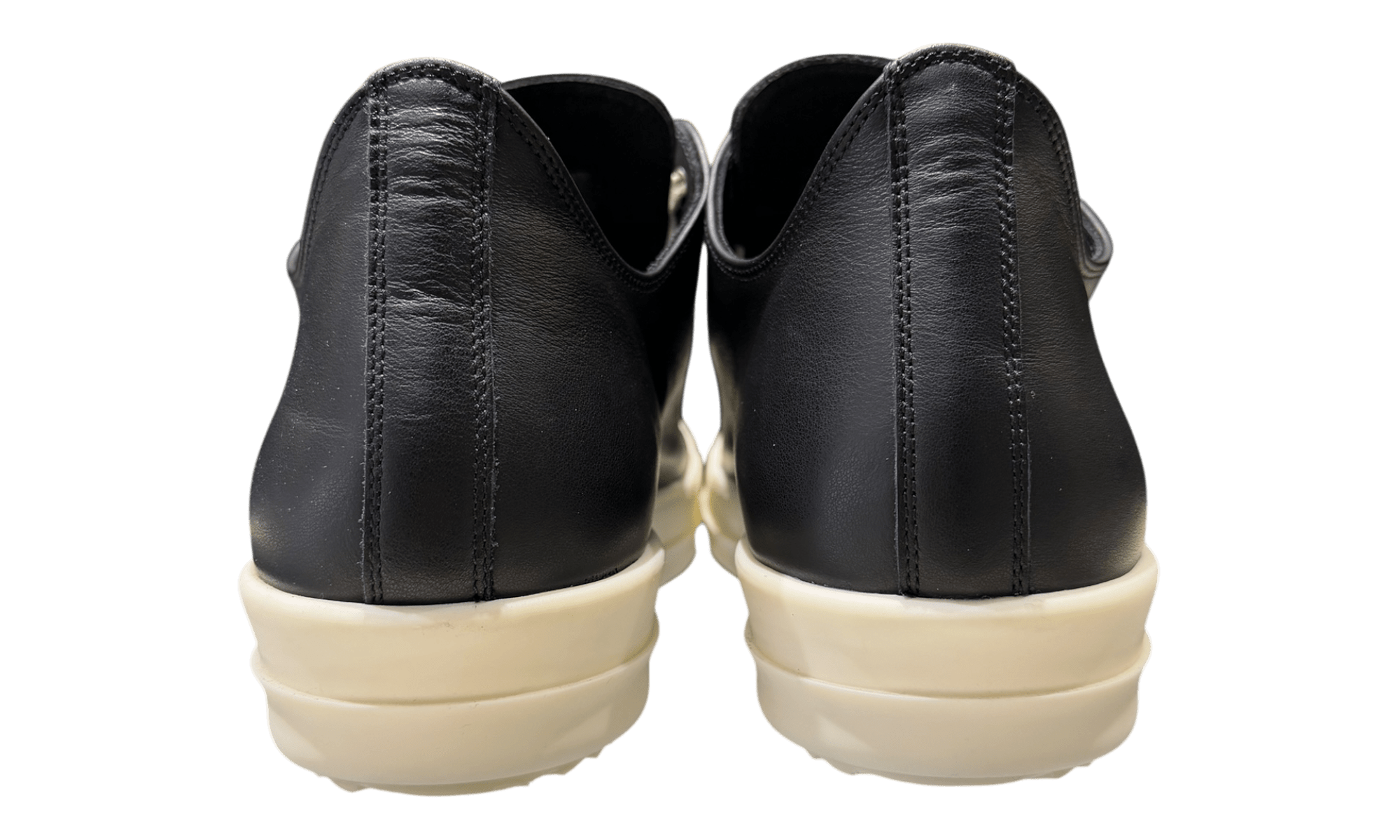 Rick Owens Lido Low Sneaks Leather Black Milk