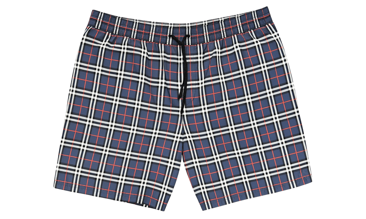 Burberry Carbon Blue Check Swimshorts (PreOwned)