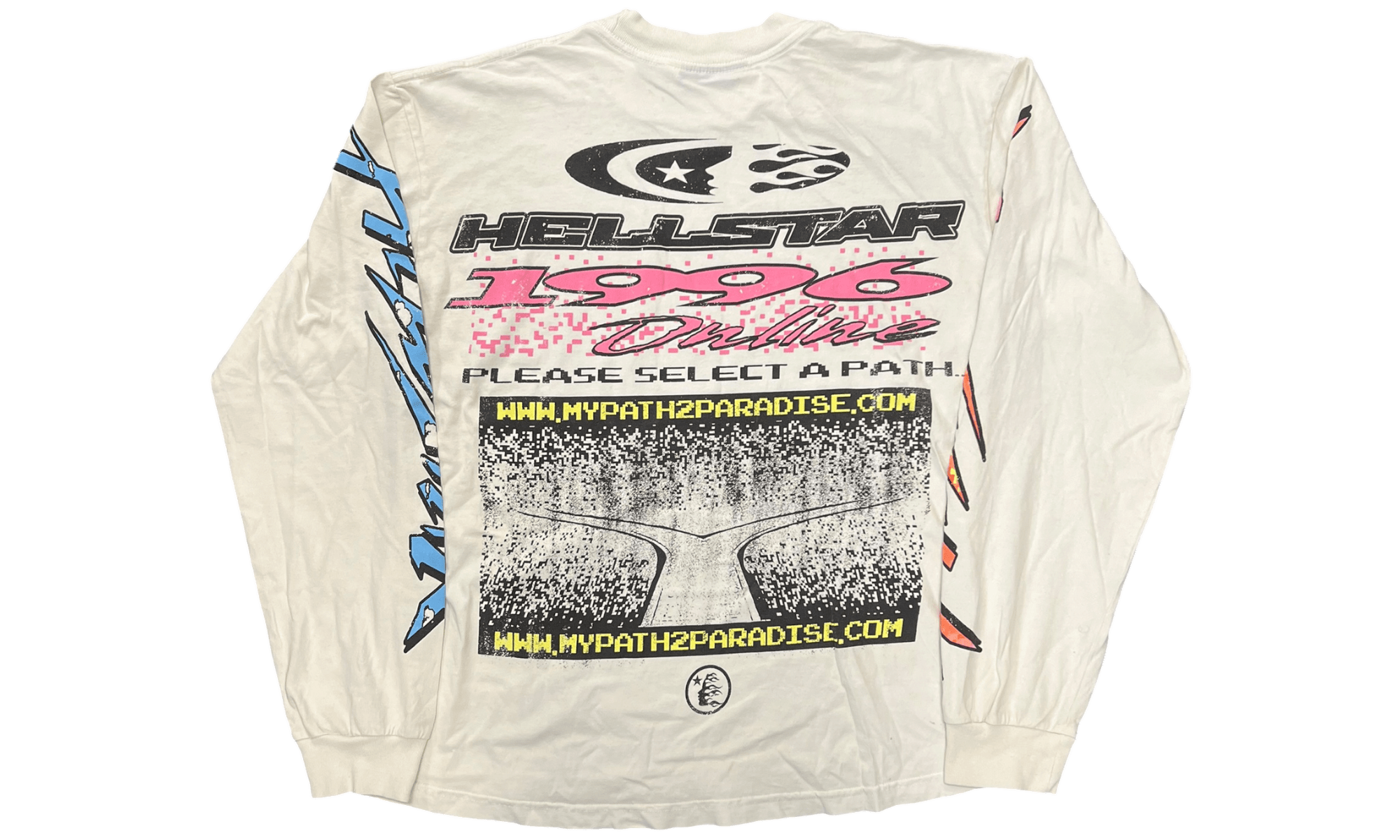 Hellstar Pixel White Longsleeve T-Shirt (PreOwned)