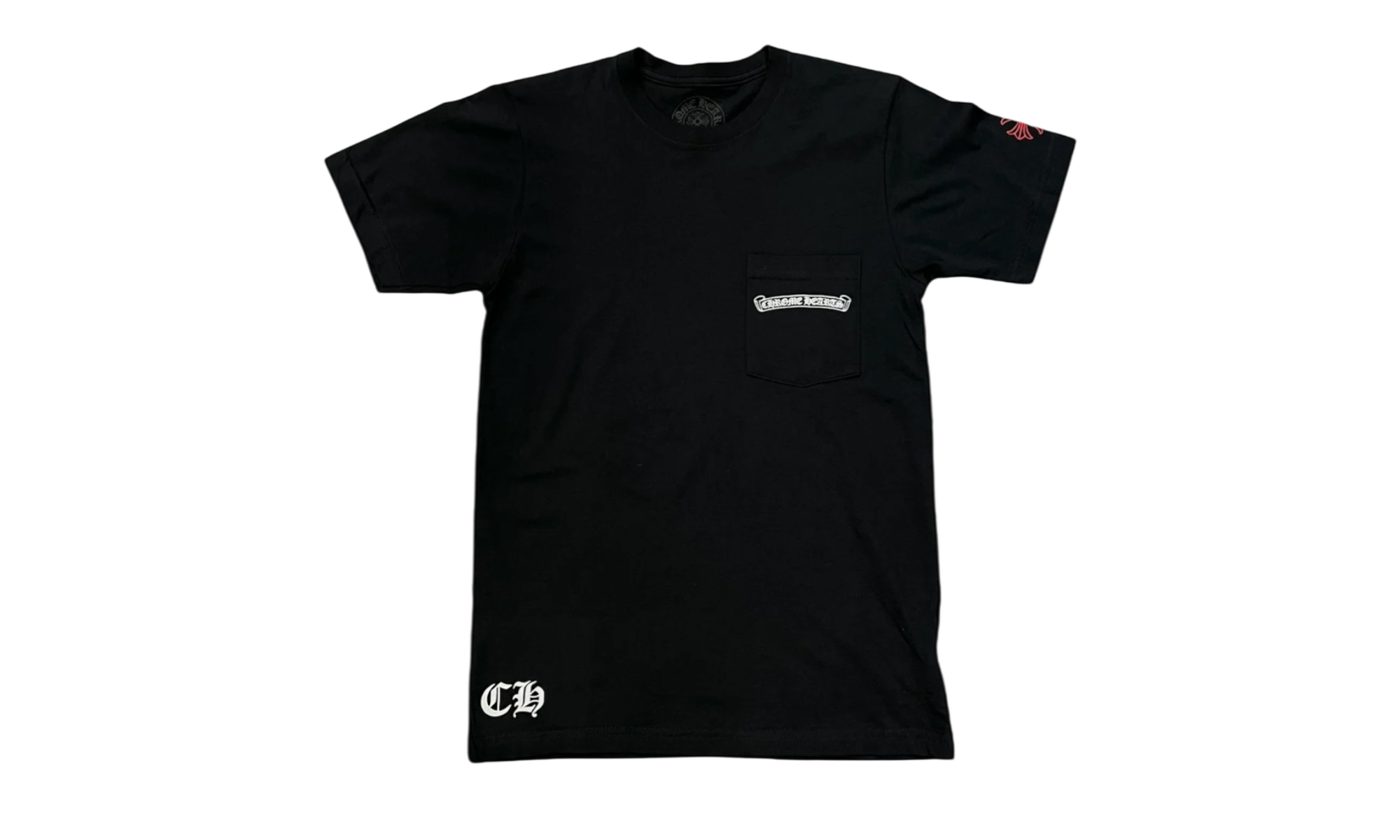 Chrome Hearts Red NYC Exclusive Scroll Label Black T-Shirt