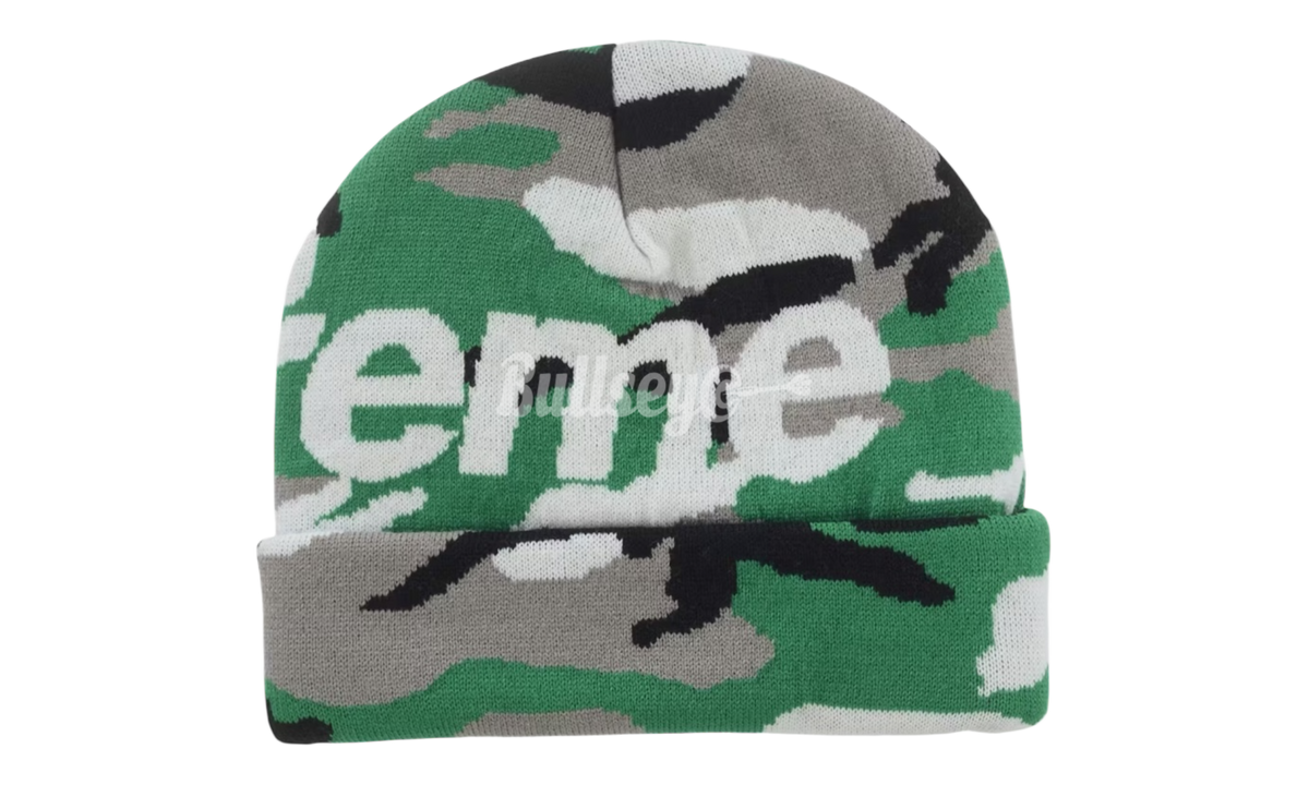 Supreme Camo Big Logo Beanie Green Camo
