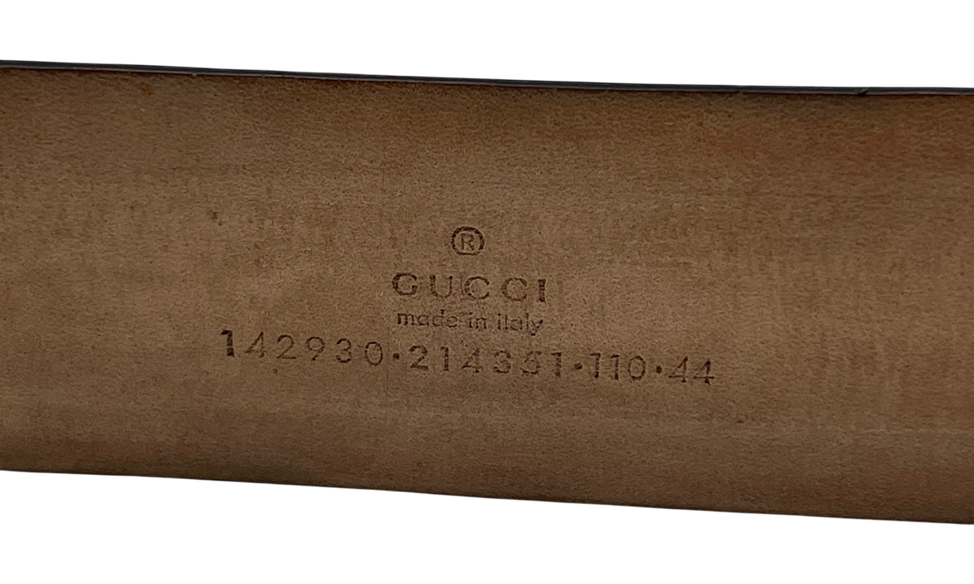 Gucci Brown Monogram Interlocking G Buckle Belt (PreOwned)