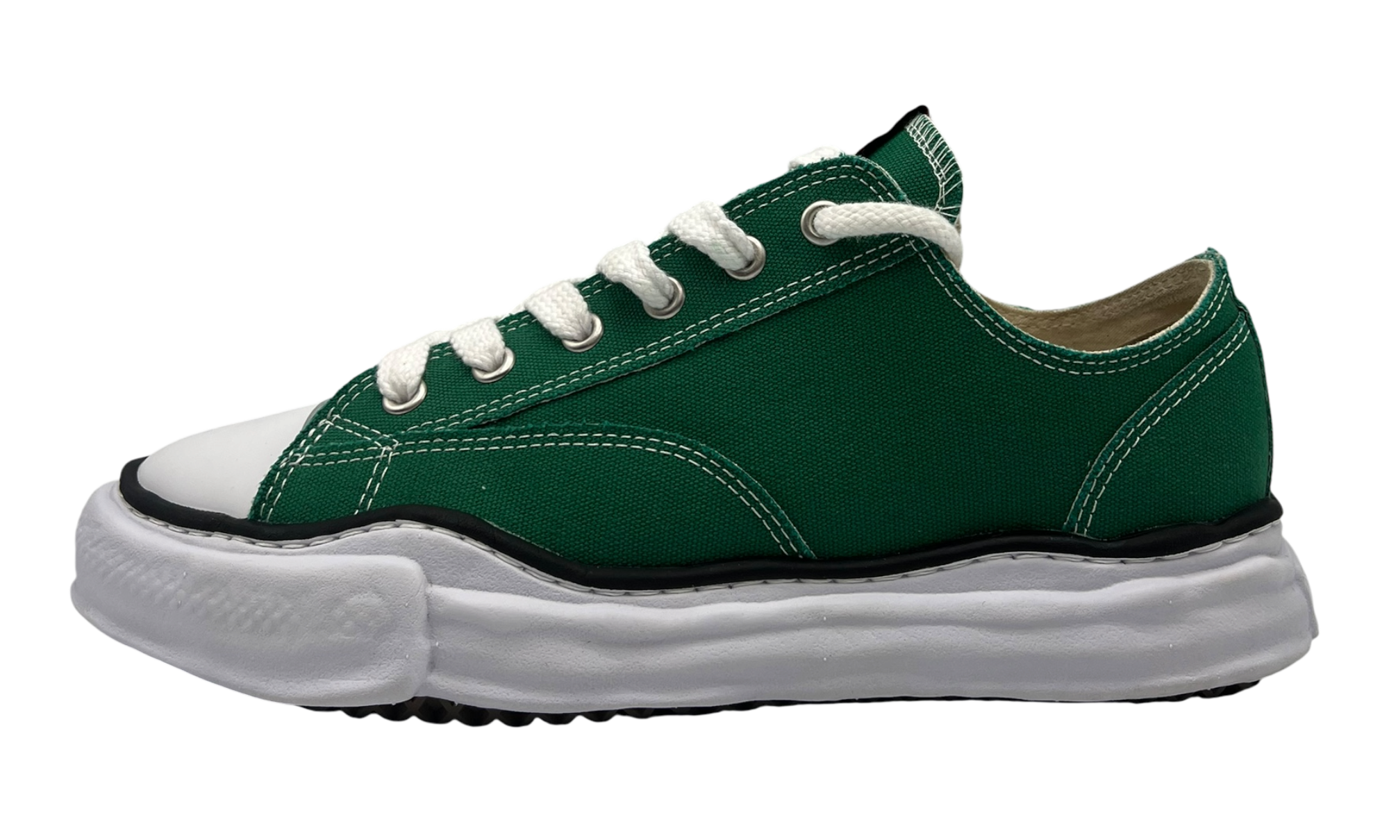 Maison Mihara Yasuhiro Peterson 23 Green Lowtop Sneakers (Preowned)