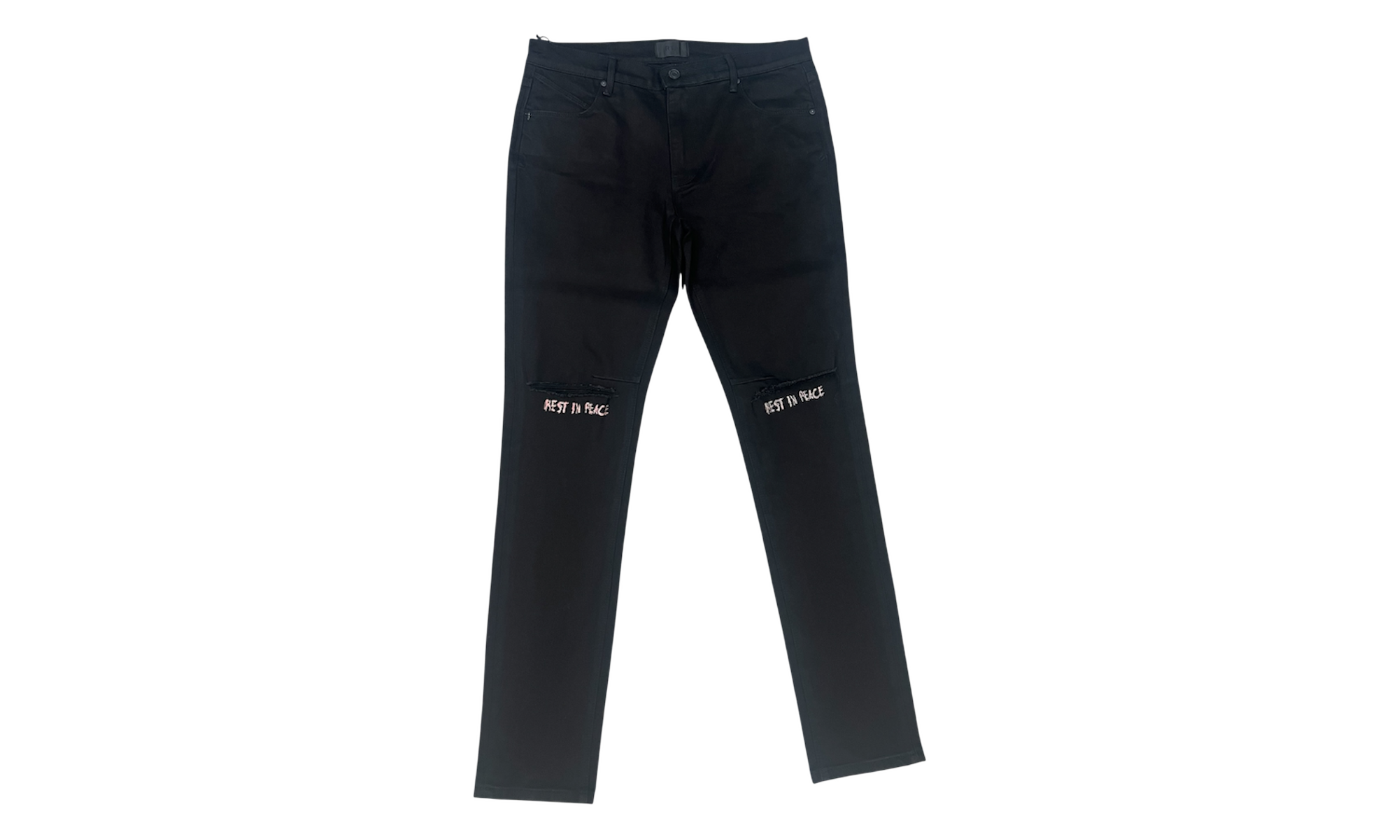RTA Bryant Black Red R.I.P Jeans (PreOwned)