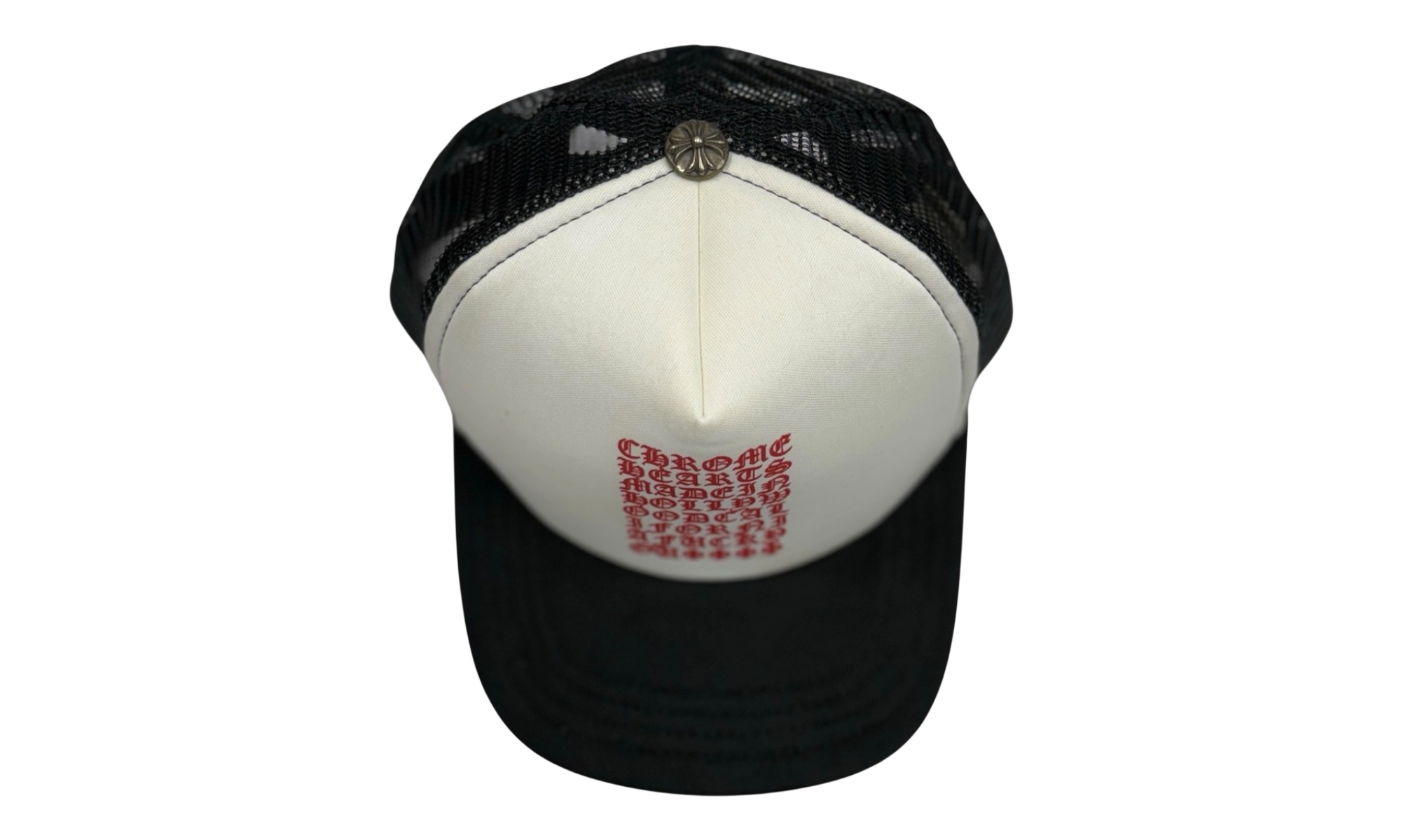 Chrome Hearts Red Letters Script Trucker Hat