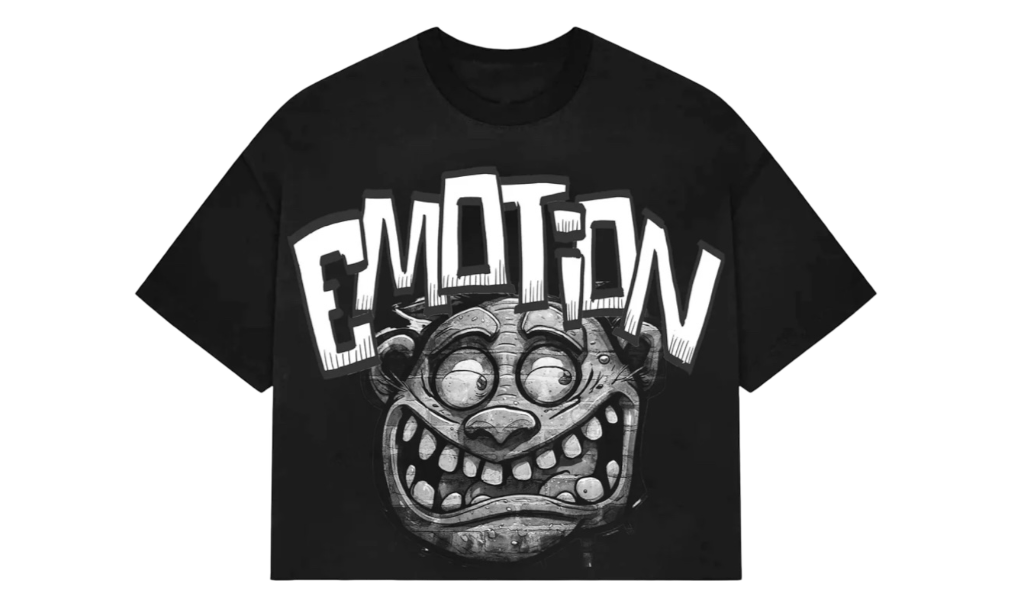 Mixed Emotion Black “Monster” Cropped Tee