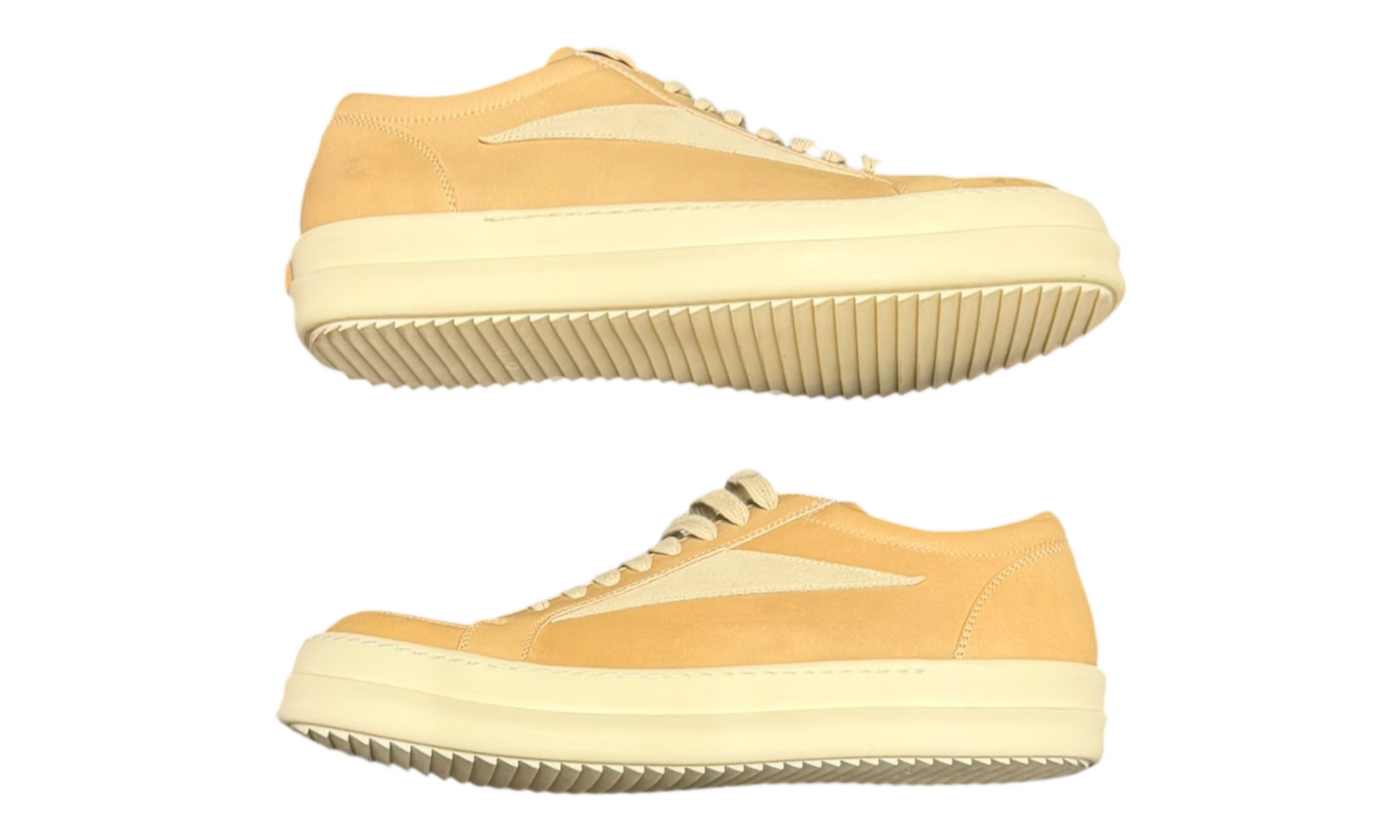 Rick Owens Beige Hollywood Vintage Beige Sneakers (PreOwned)
