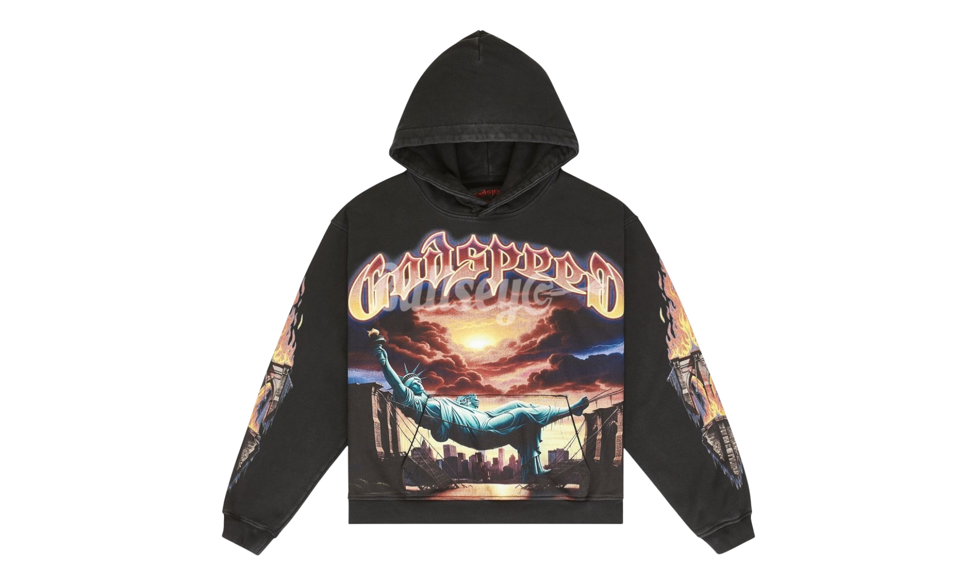 Godspeed Burnt Bridges Washed Black Hoodie